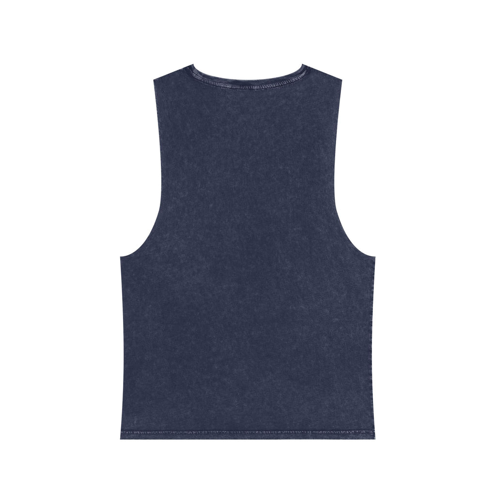 Stonewash Muscle Tank Top — Vintage Black Sleeveless Tee