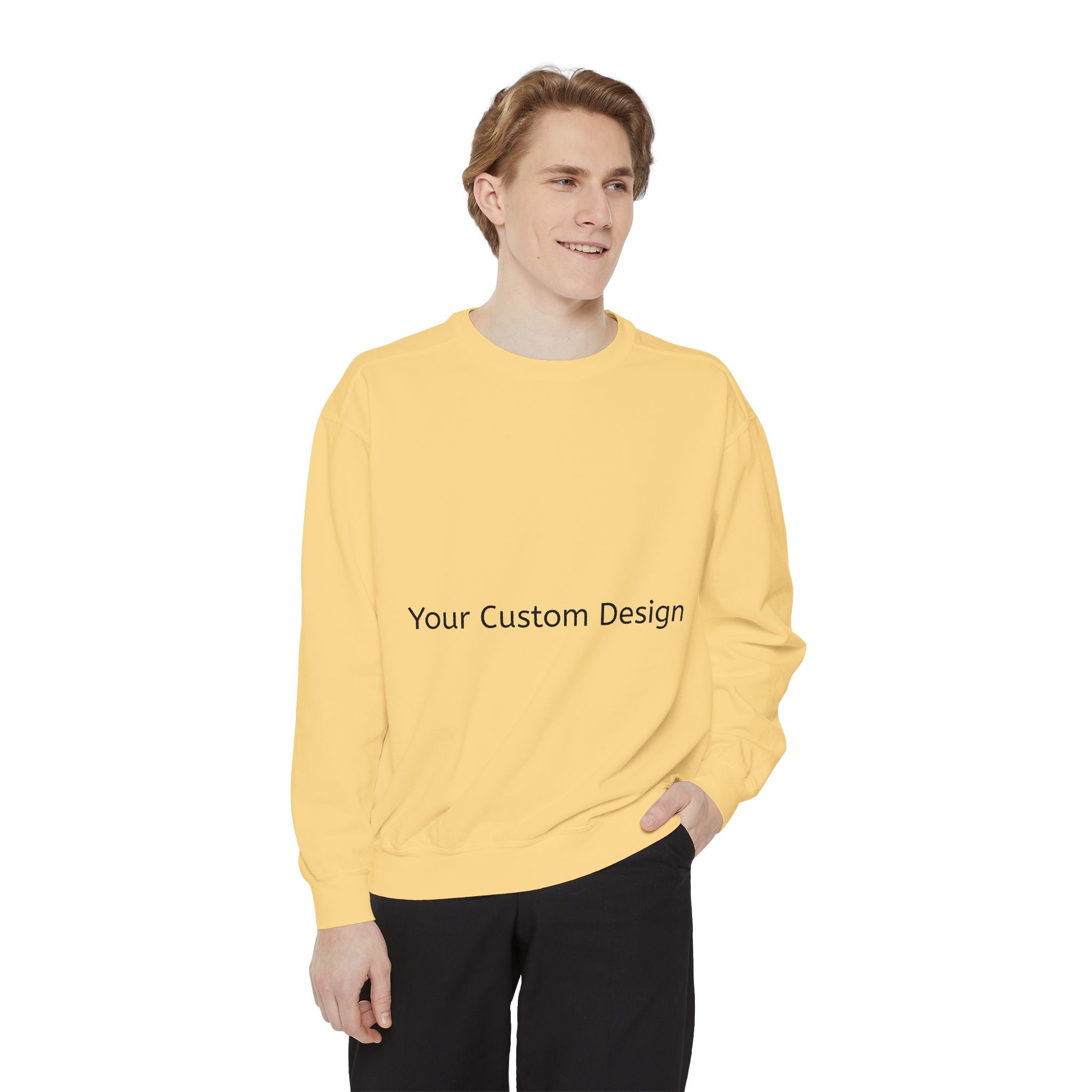 Garment-Dyed Sweatshirt — Customizable Classic Crewneck