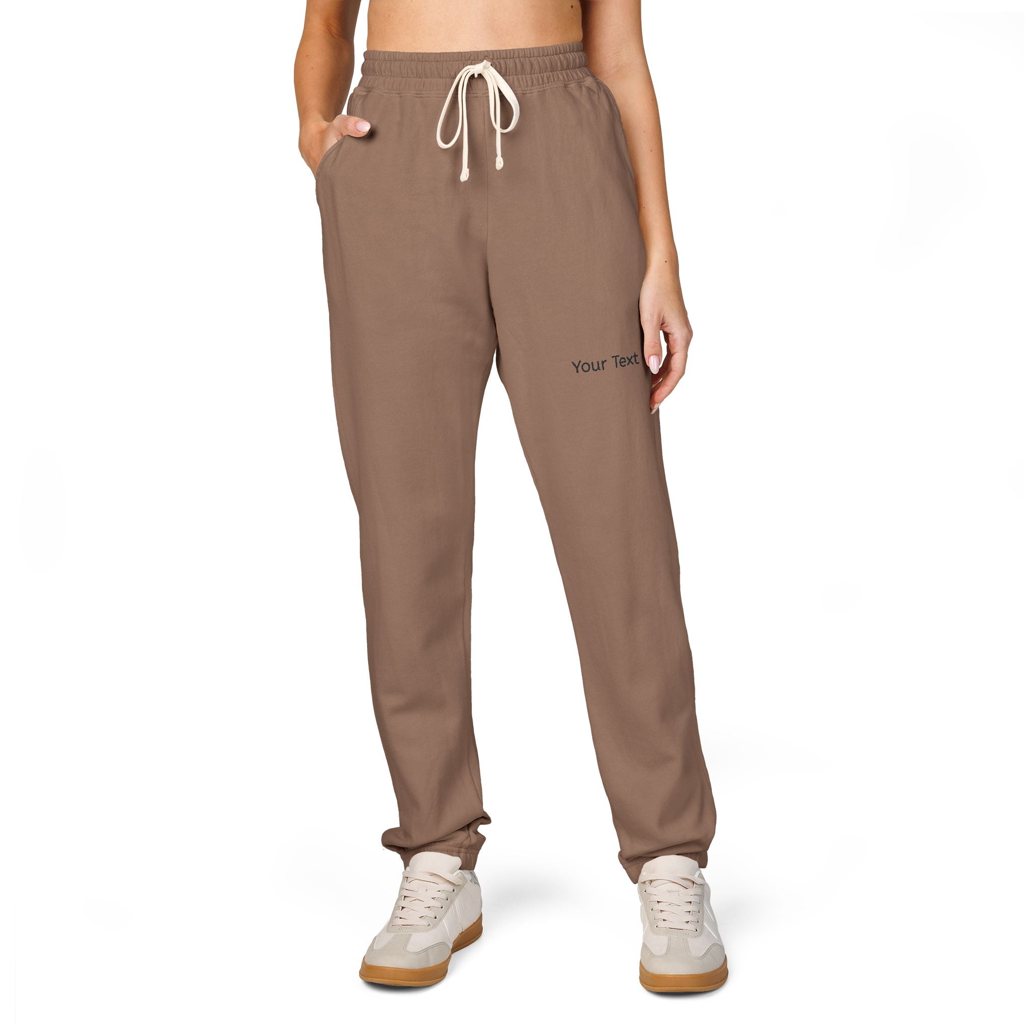 Embroidered Minimal Logo Fleece Sweatpants