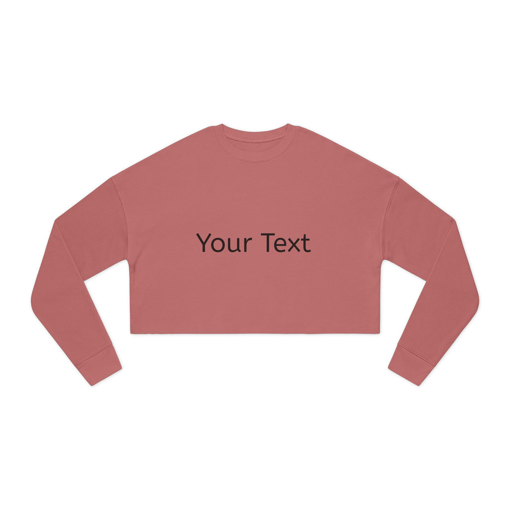 Custom Women's Cropped Sweatshirt - Personalized 'Your Text' Cozy Crop Top