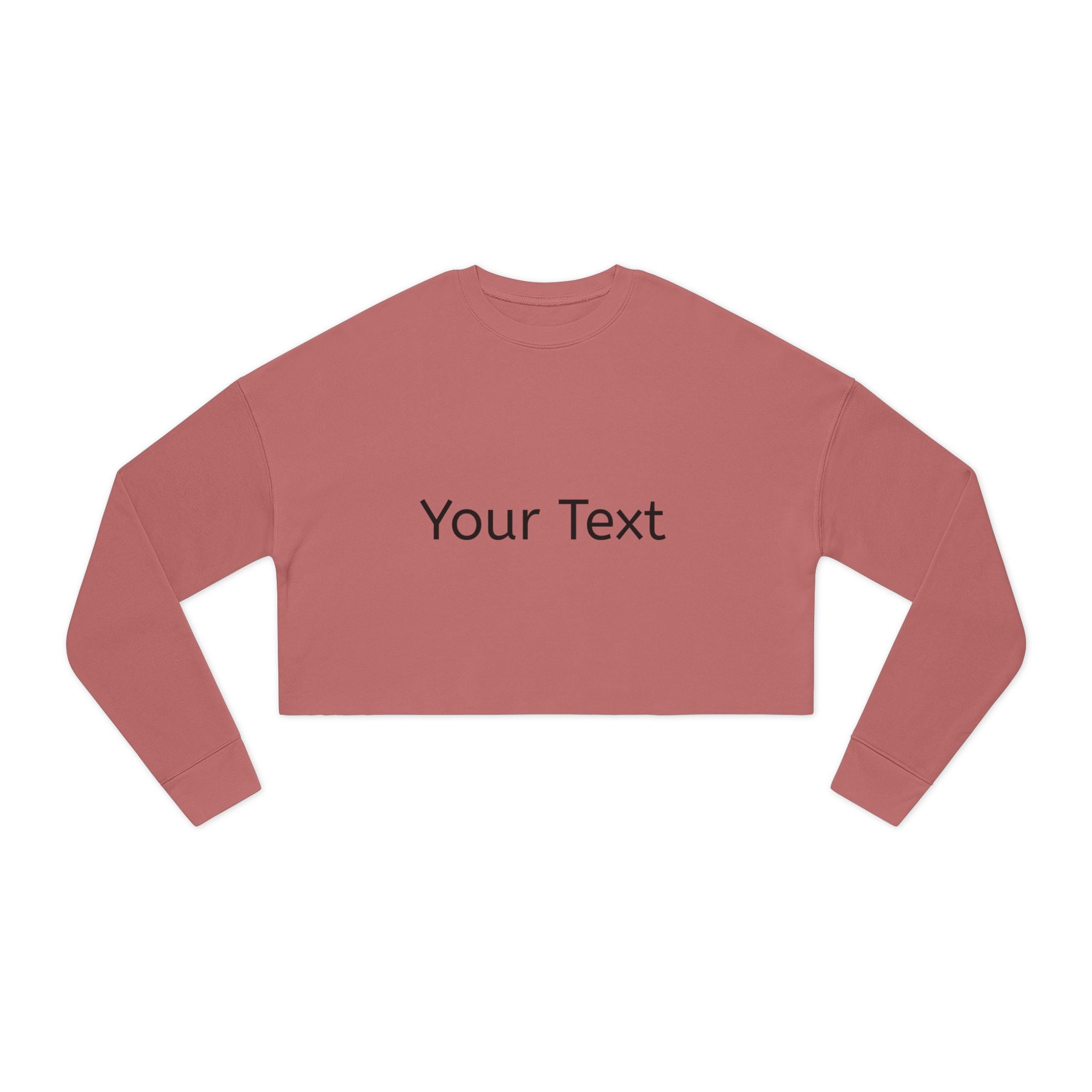 Custom Women's Cropped Sweatshirt - Personalized 'Your Text' Cozy Crop Top