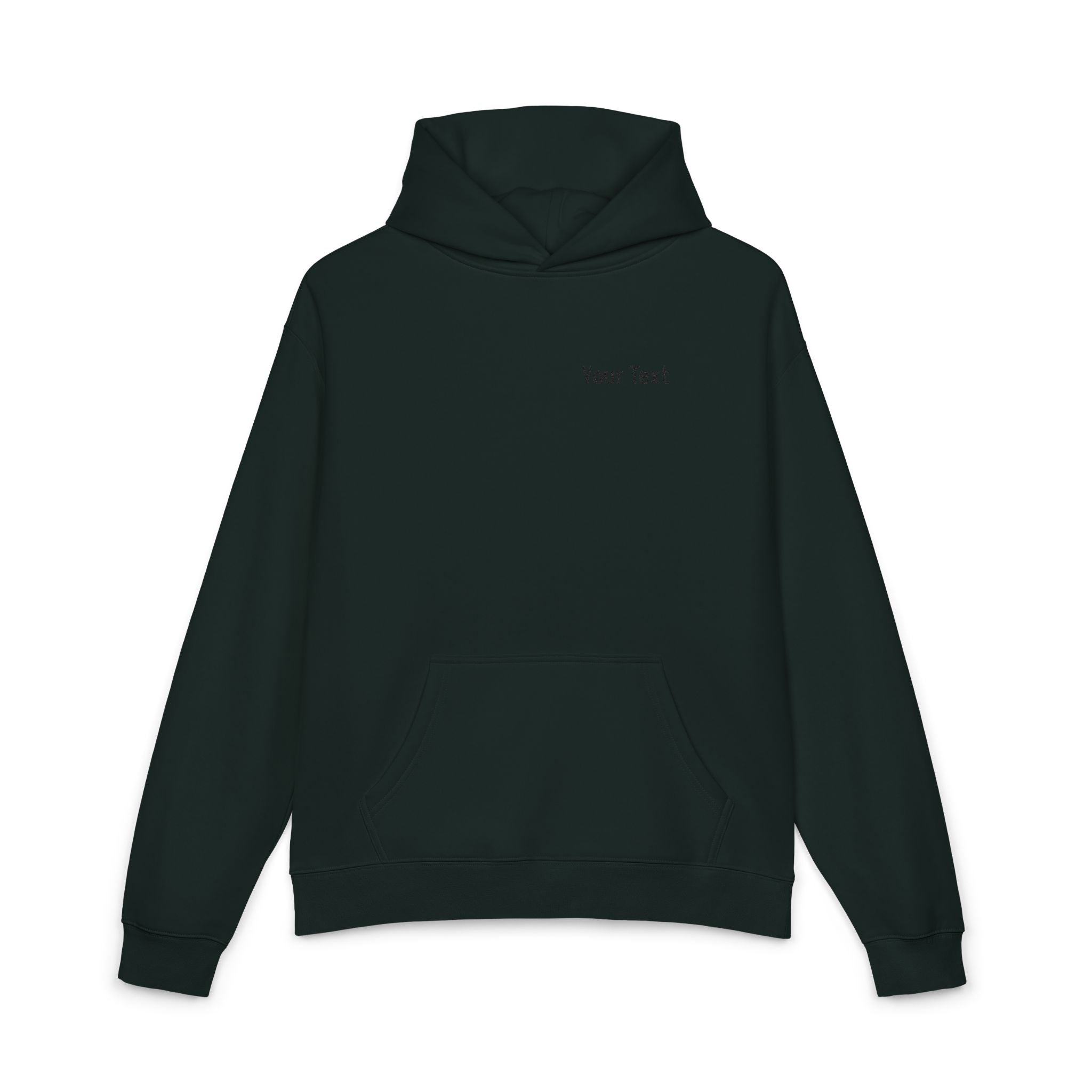 Relaxed Hoodie - Minimal Custom Text Chest Hoodie