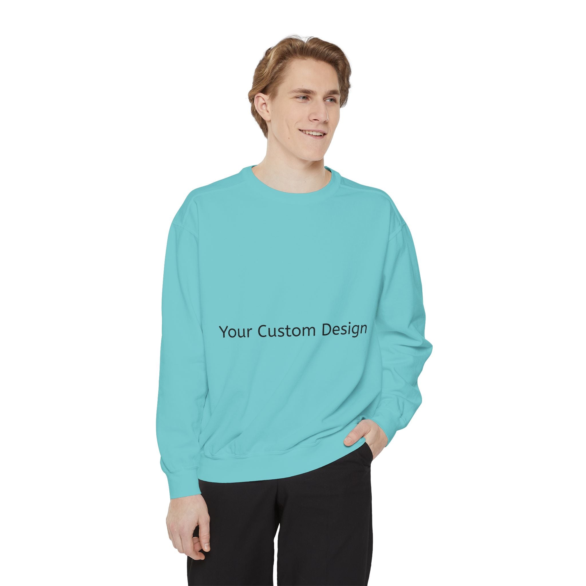 Garment-Dyed Sweatshirt — Customizable Classic Crewneck