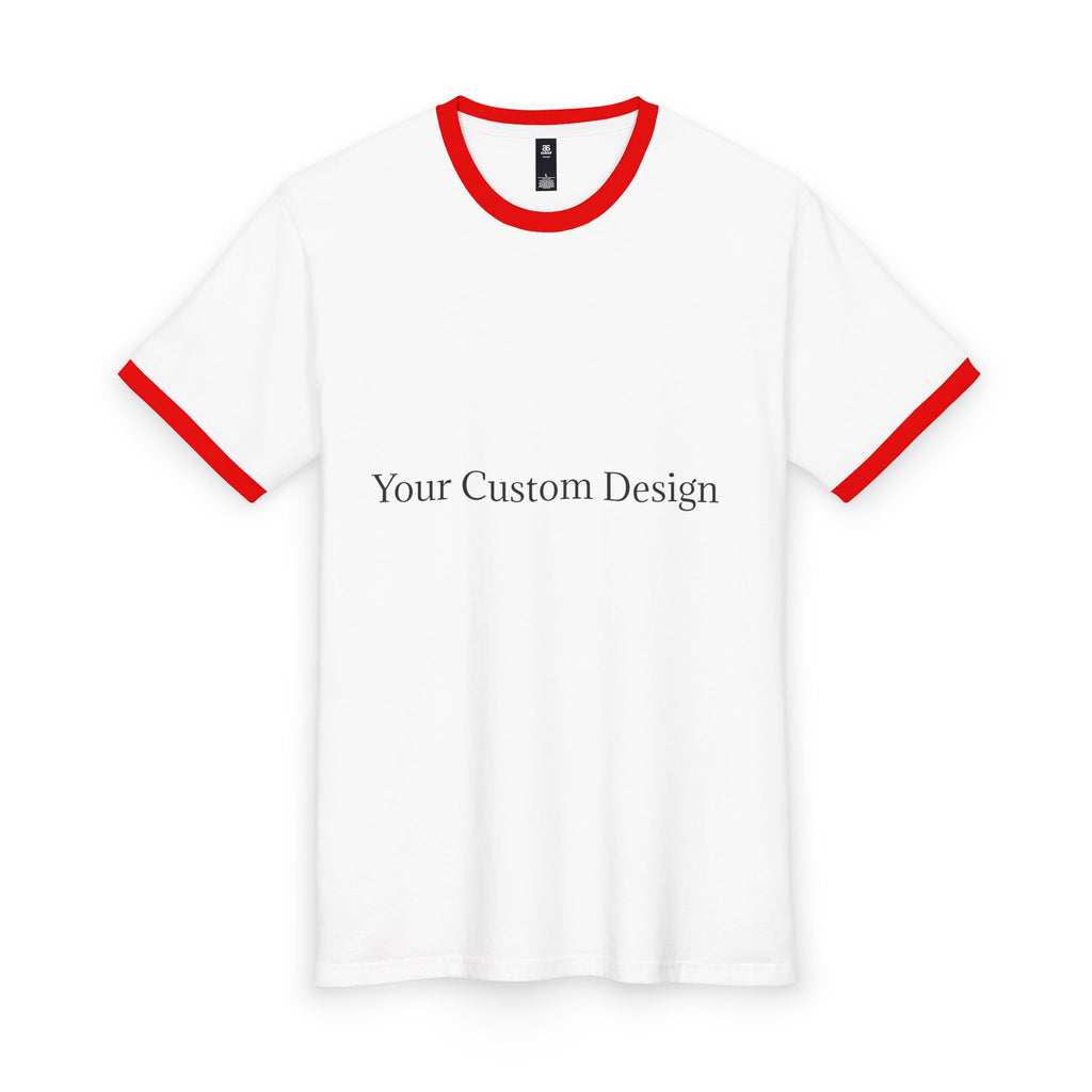 Retro Red-Trim Ringer Tee – Custom Graphic Men’s T-Shirt