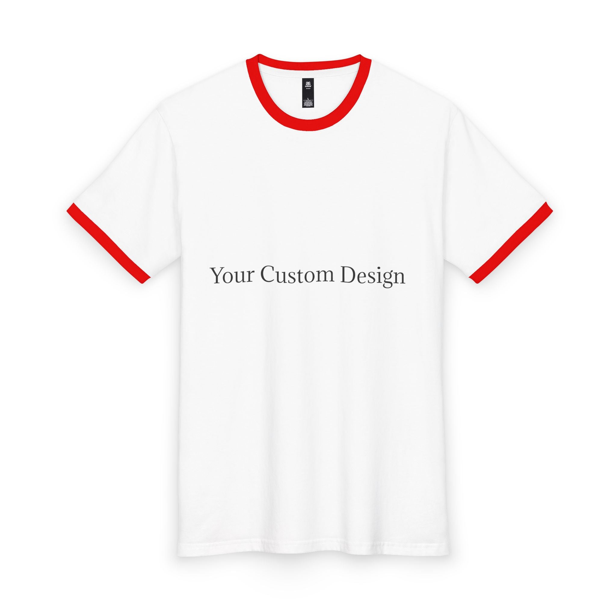 Retro Red-Trim Ringer Tee – Custom Graphic Men’s T-Shirt