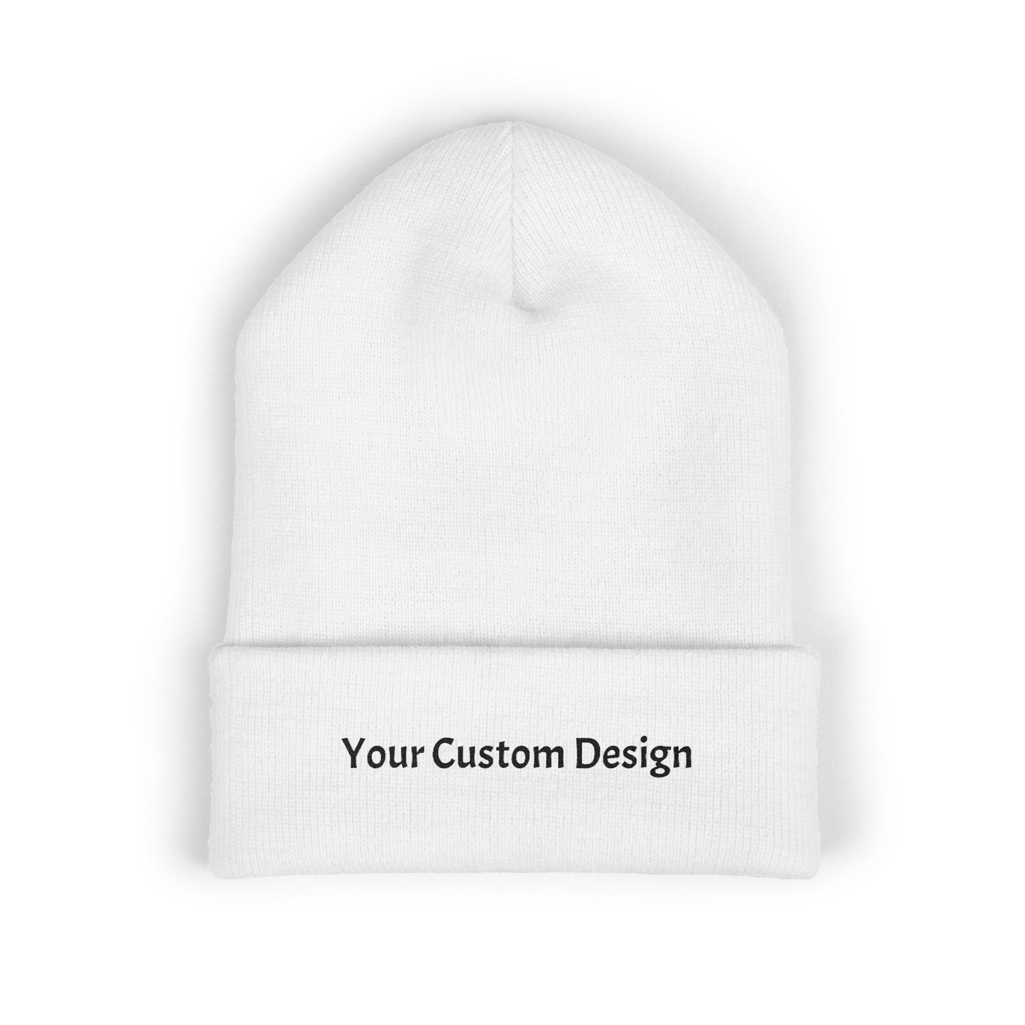 Embroidered Classic Cuffed Beanie — Custom Text Knit Hat