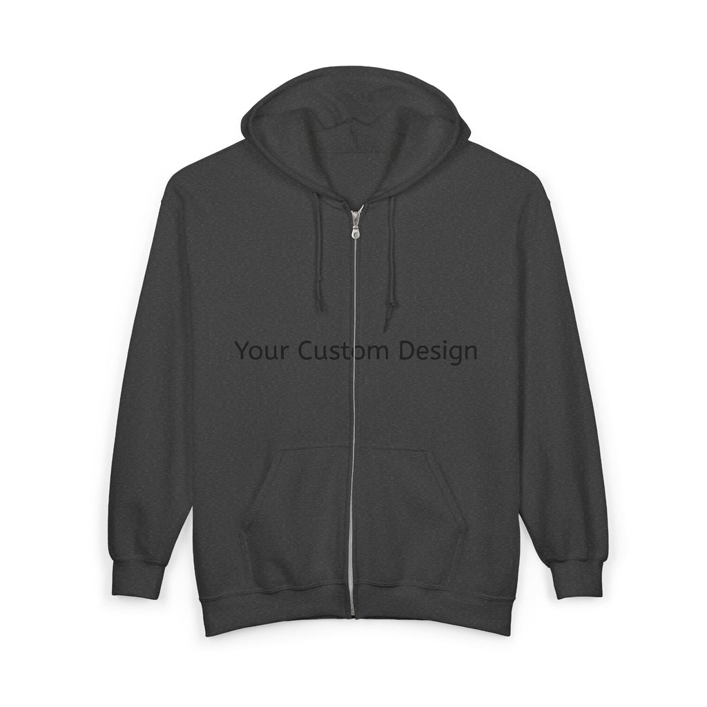 Black Full-Zip Hoodie — Classic Casual Zip-Up Sweatshirt