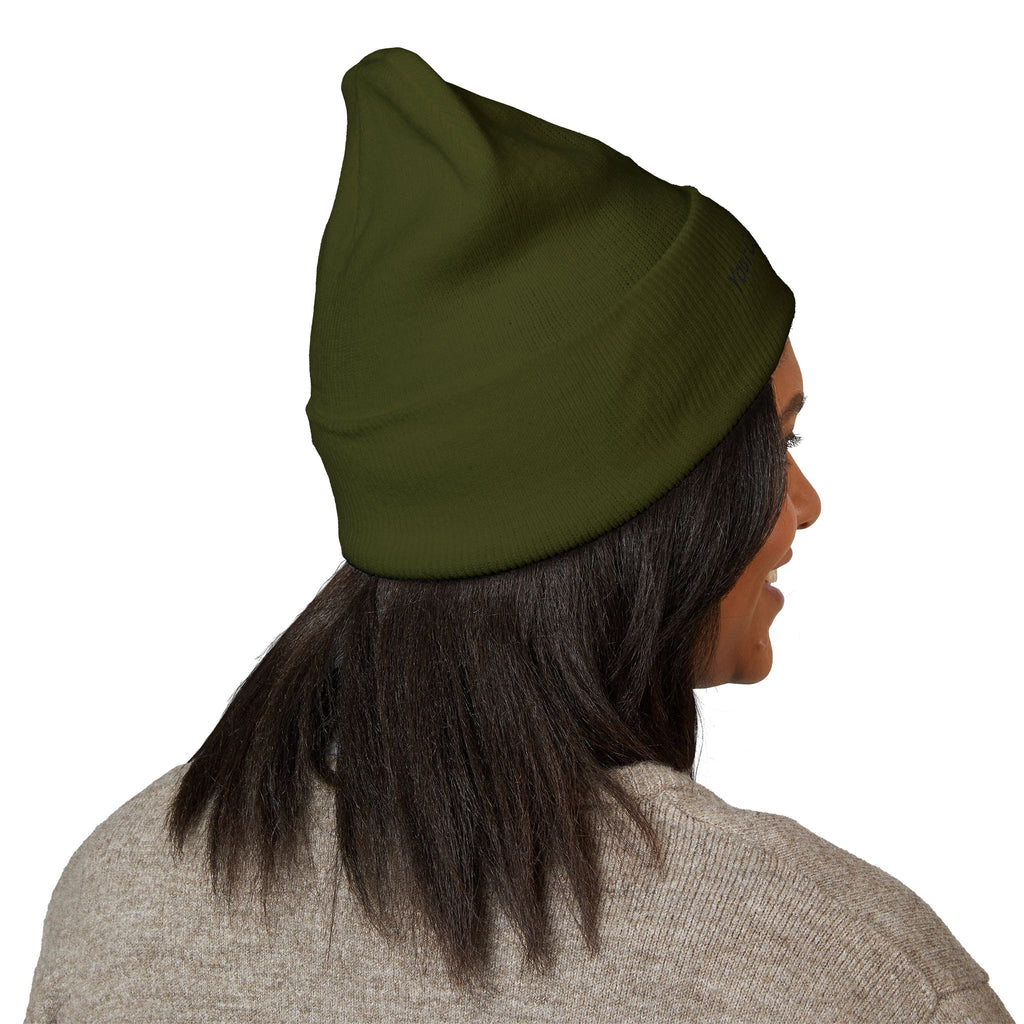 Embroidered Classic Cuffed Beanie — Custom Text Knit Hat