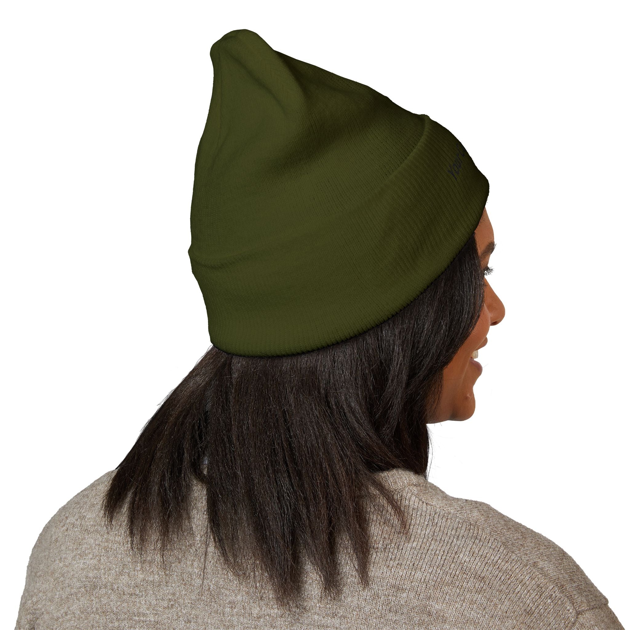 Embroidered Classic Cuffed Beanie — Custom Text Knit Hat