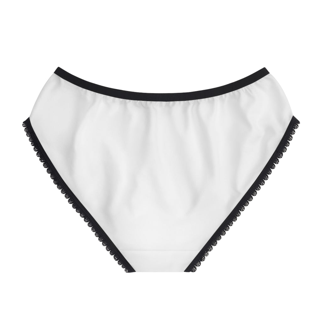 Customizable Women's Briefs — Personalized 'Your Text' Lace-Trim Underwear