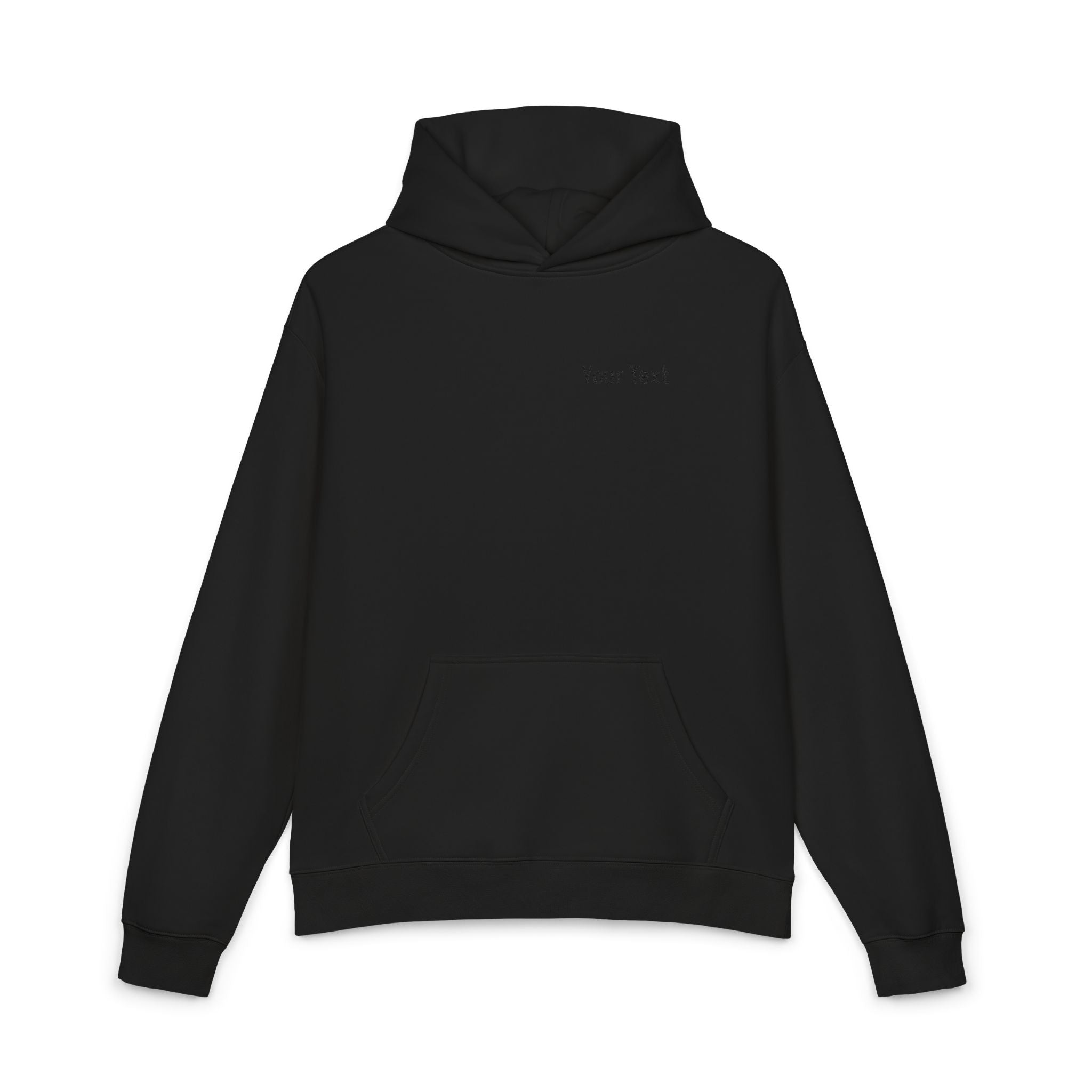 Relaxed Hoodie - Minimal Custom Text Chest Hoodie