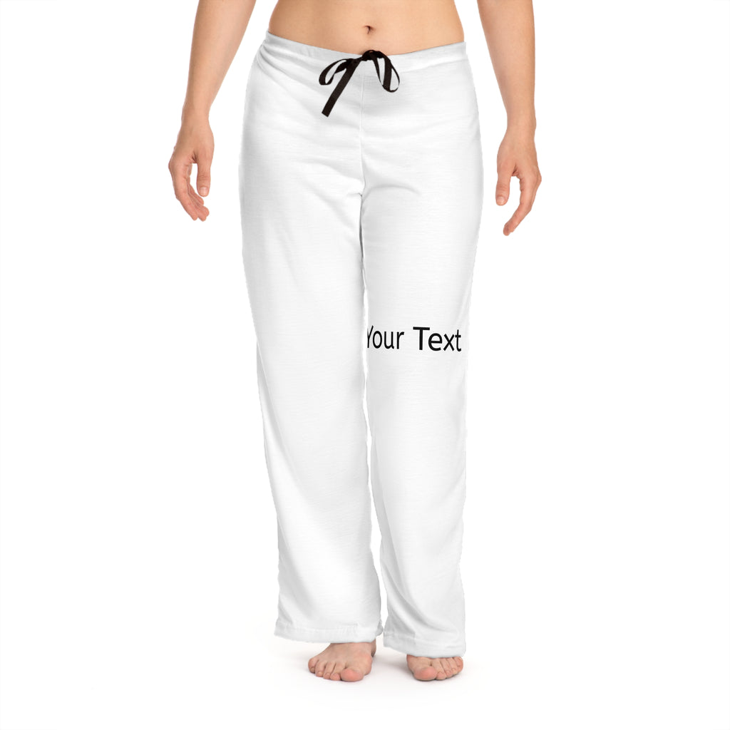 Personalized Women's Pajama Pants — Custom Text Lounge Sleepwear