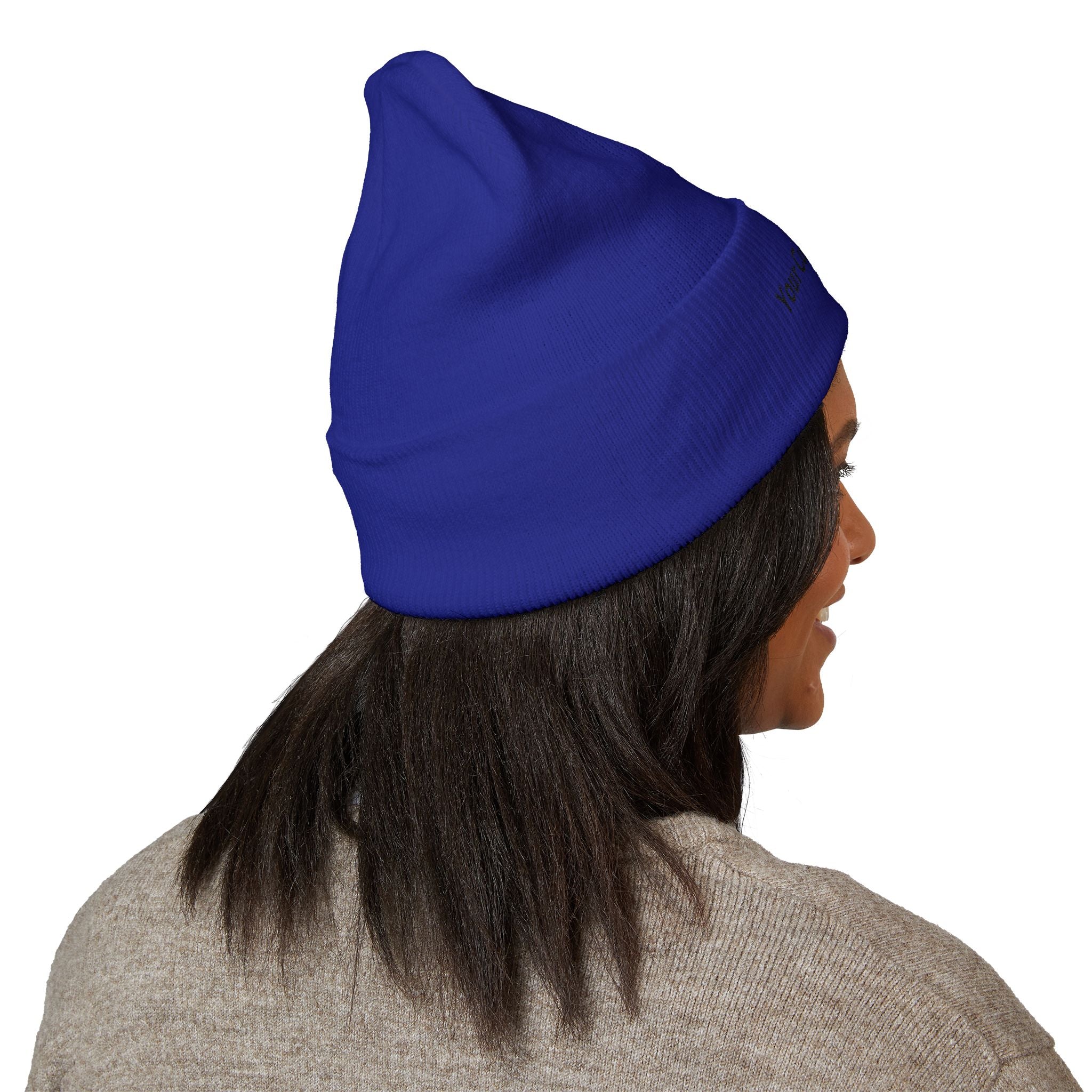 Embroidered Classic Cuffed Beanie — Custom Text Knit Hat