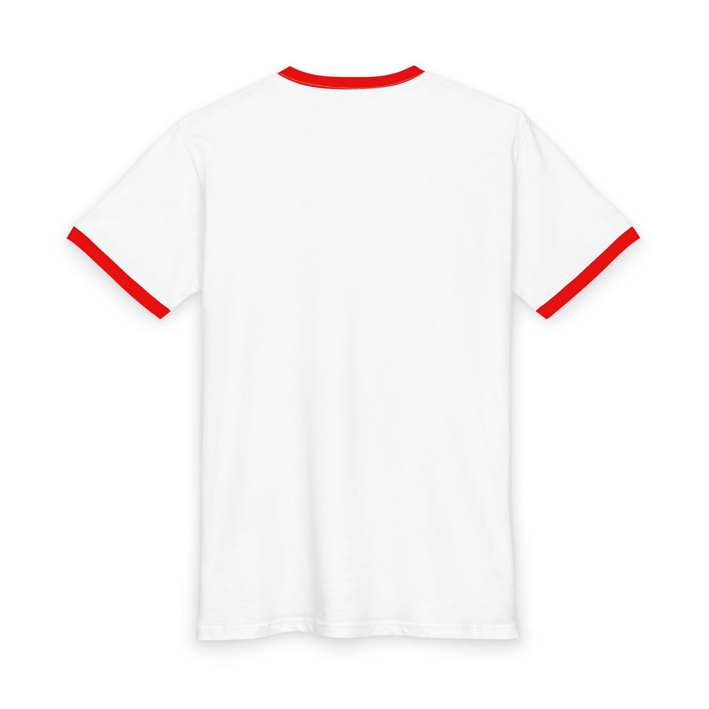 Retro Red-Trim Ringer Tee – Custom Graphic Men’s T-Shirt