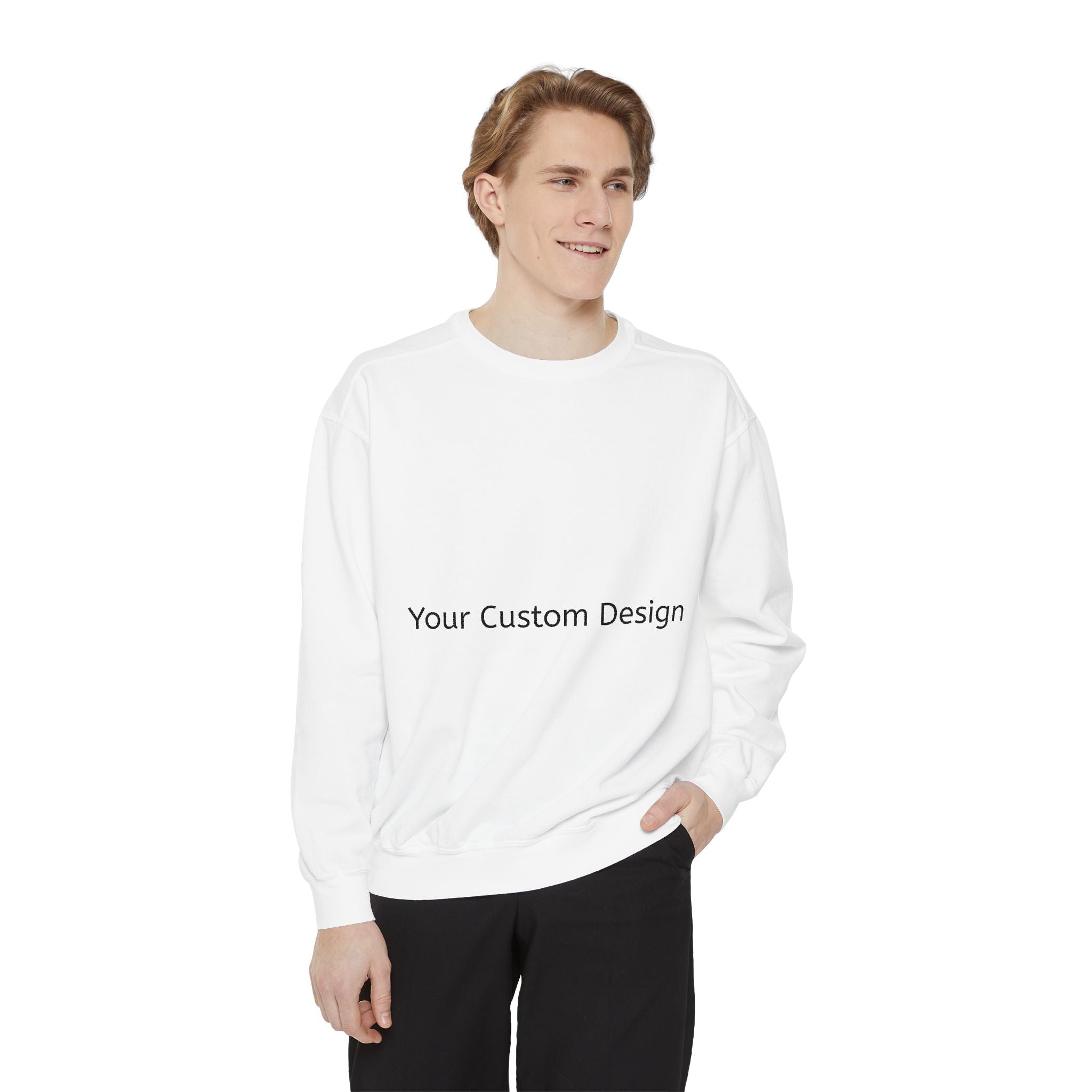 Garment-Dyed Sweatshirt — Customizable Classic Crewneck