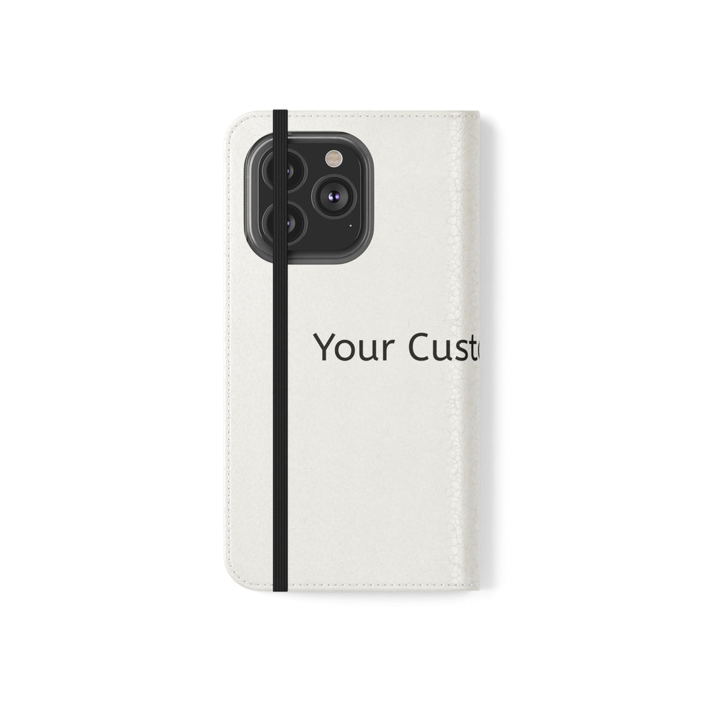 Custom Flip Phone Case — Personalized Wallet Folio with Card Slots