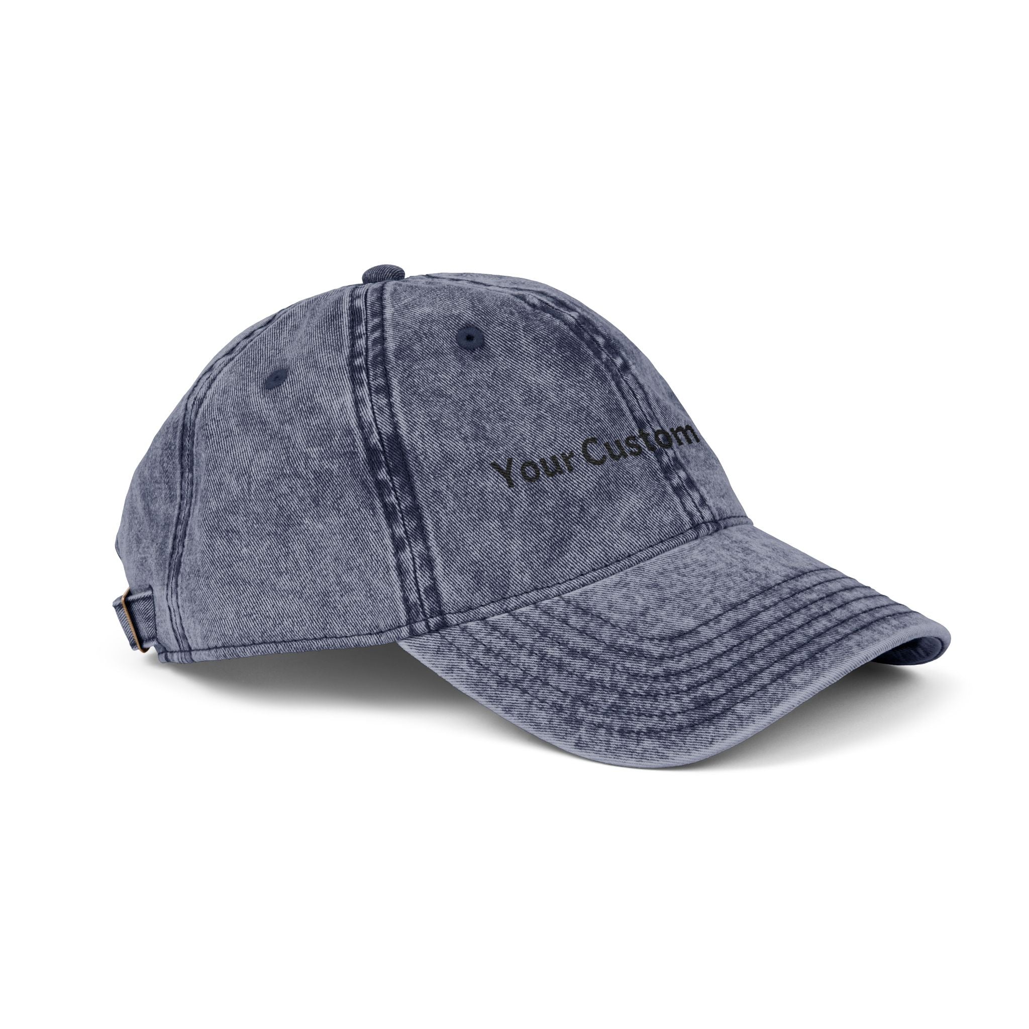 Vintage Embroidered Cap - Custom Text Baseball Hat