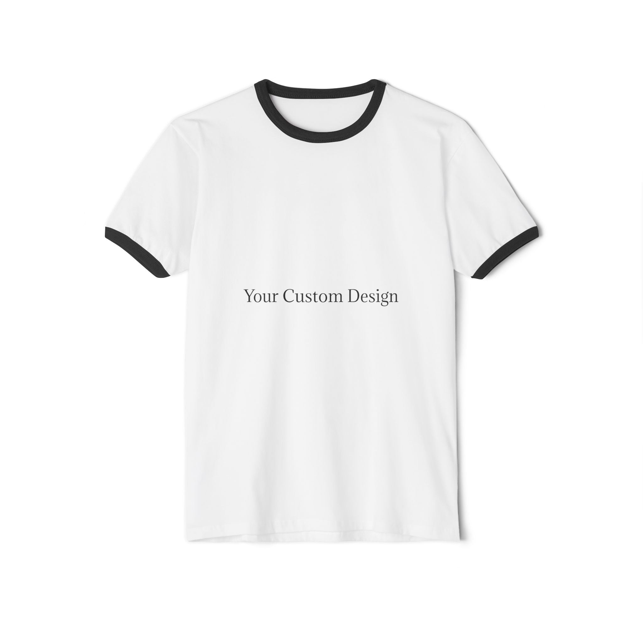 Ringer T-Shirt — Classic White Tee with Contrasting Black Trim
