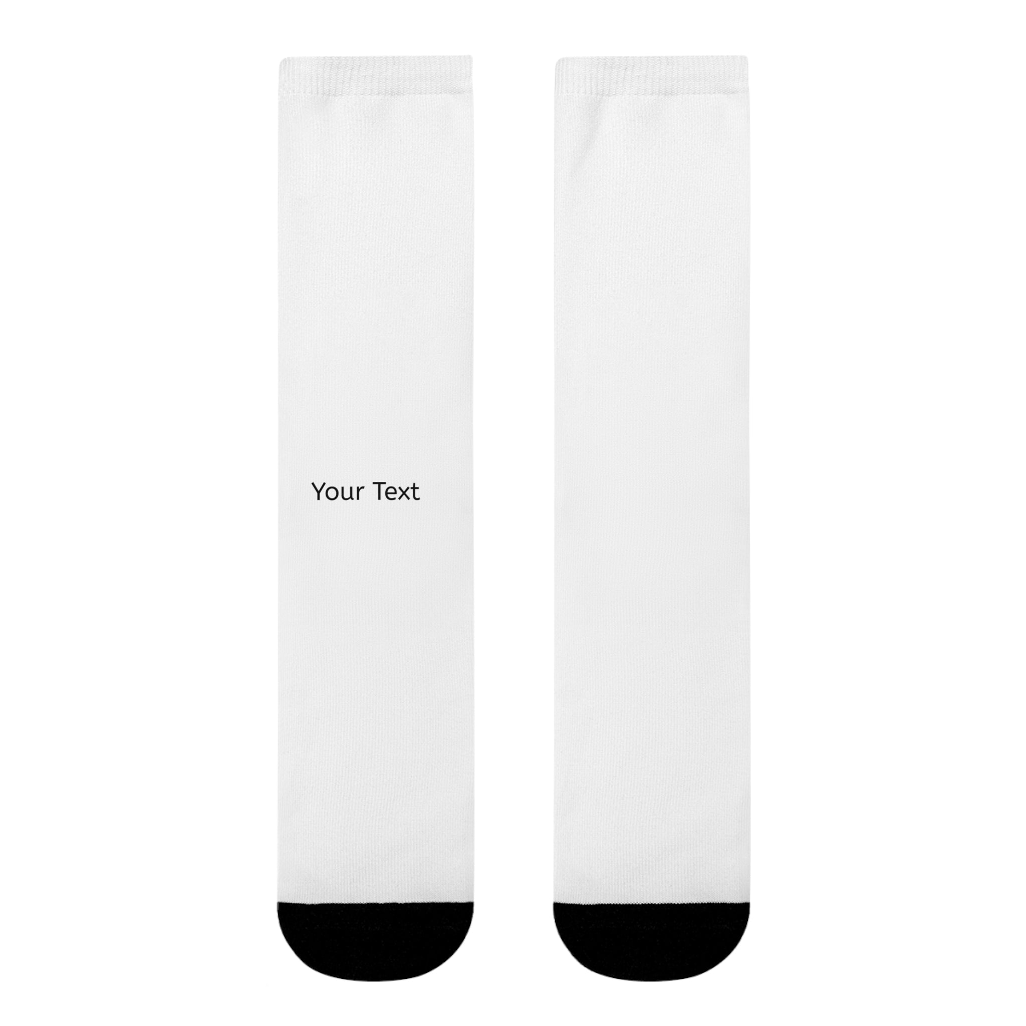 Custom Sublimation Crew Socks — Personalized Text Athletic Socks