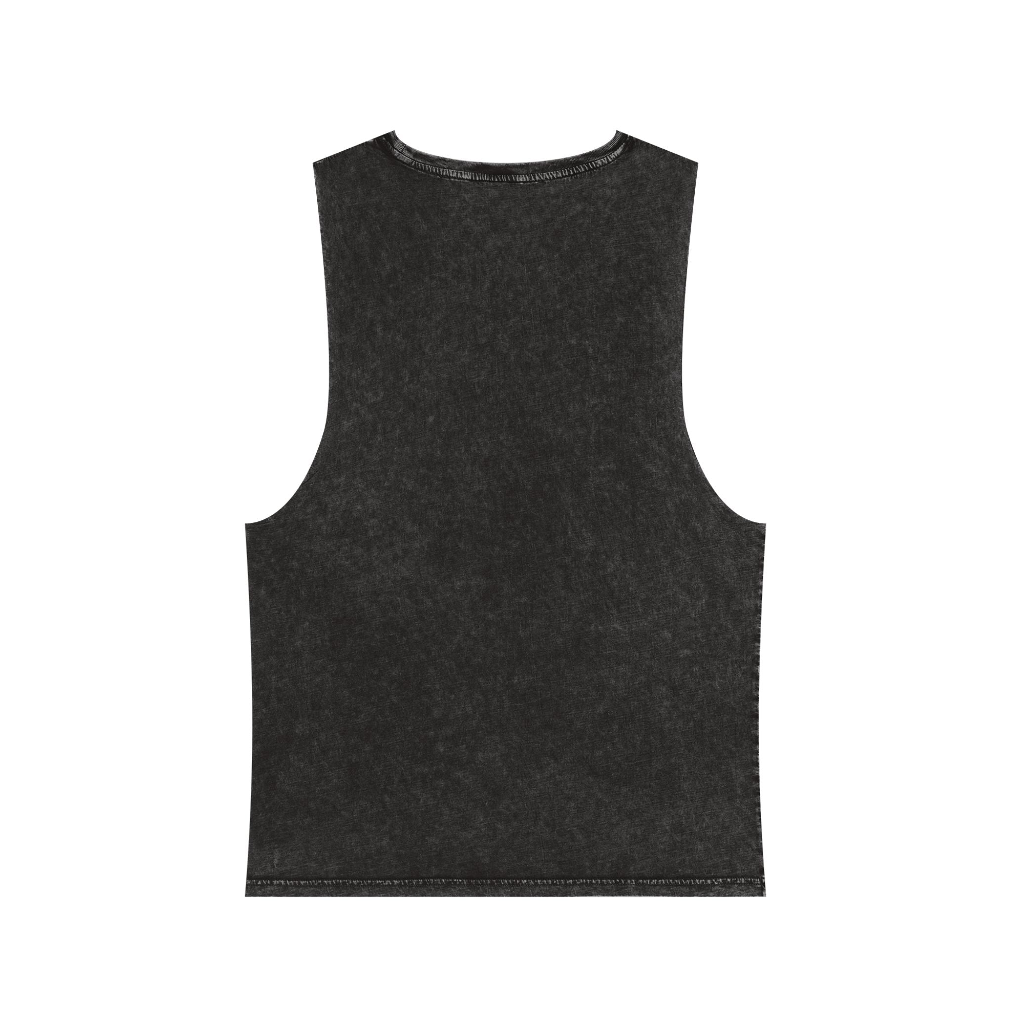 Stonewash Muscle Tank Top — Vintage Black Sleeveless Tee