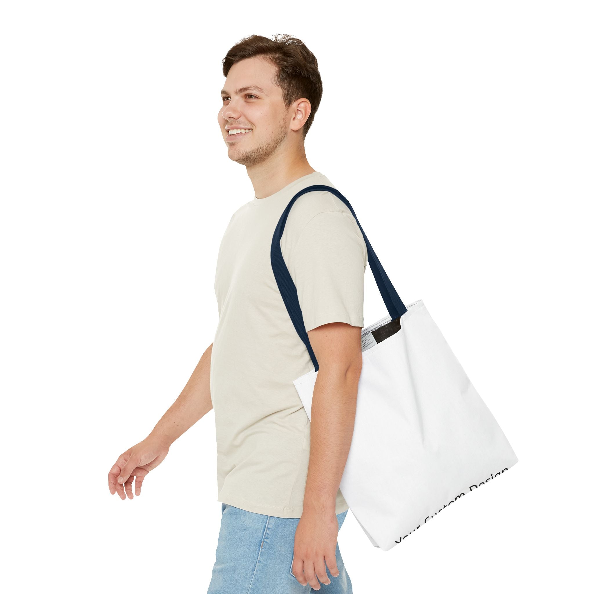 Custom All-Over Print Tote Bag — Blank White Canvas Tote