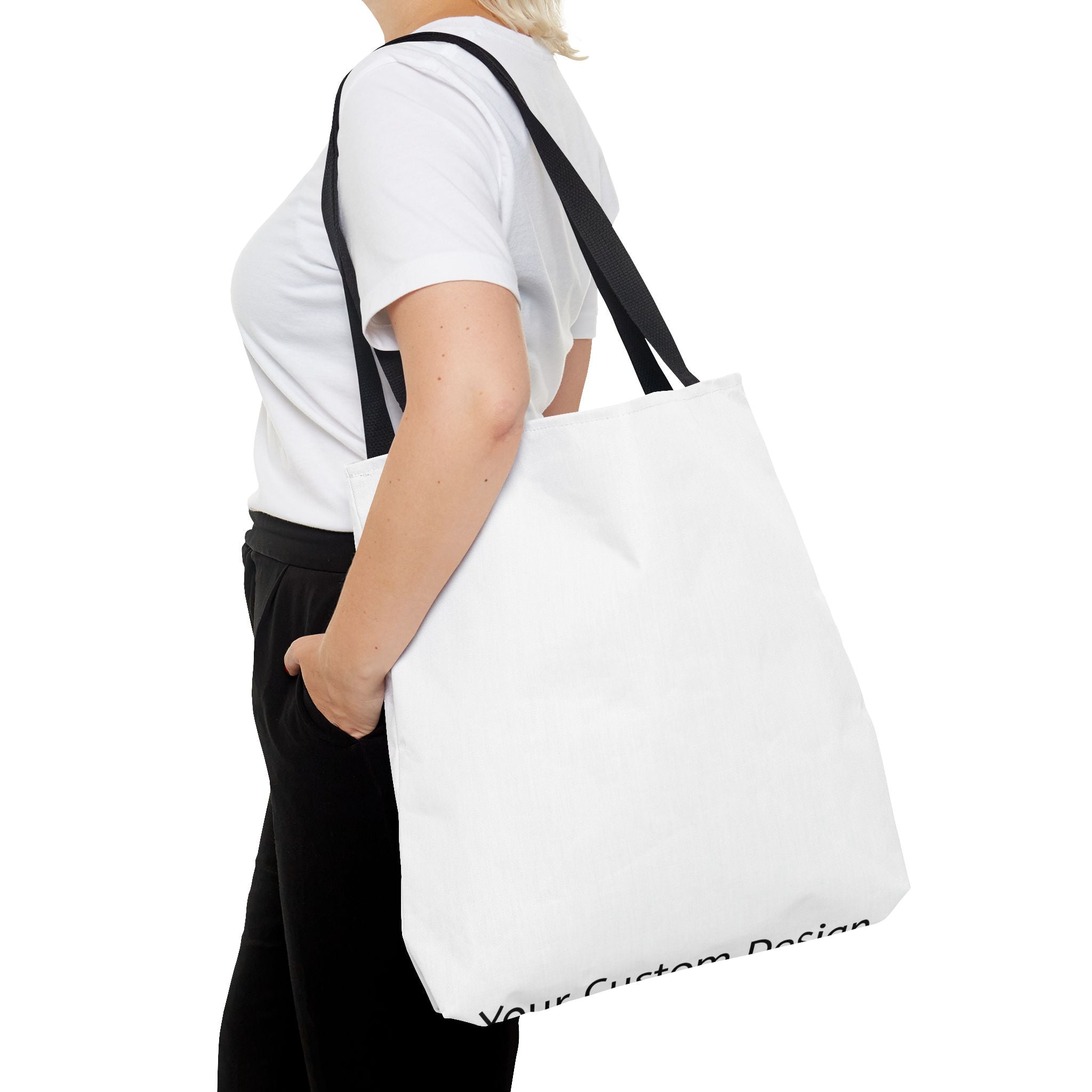 Custom All-Over Print Tote Bag — Blank White Canvas Tote