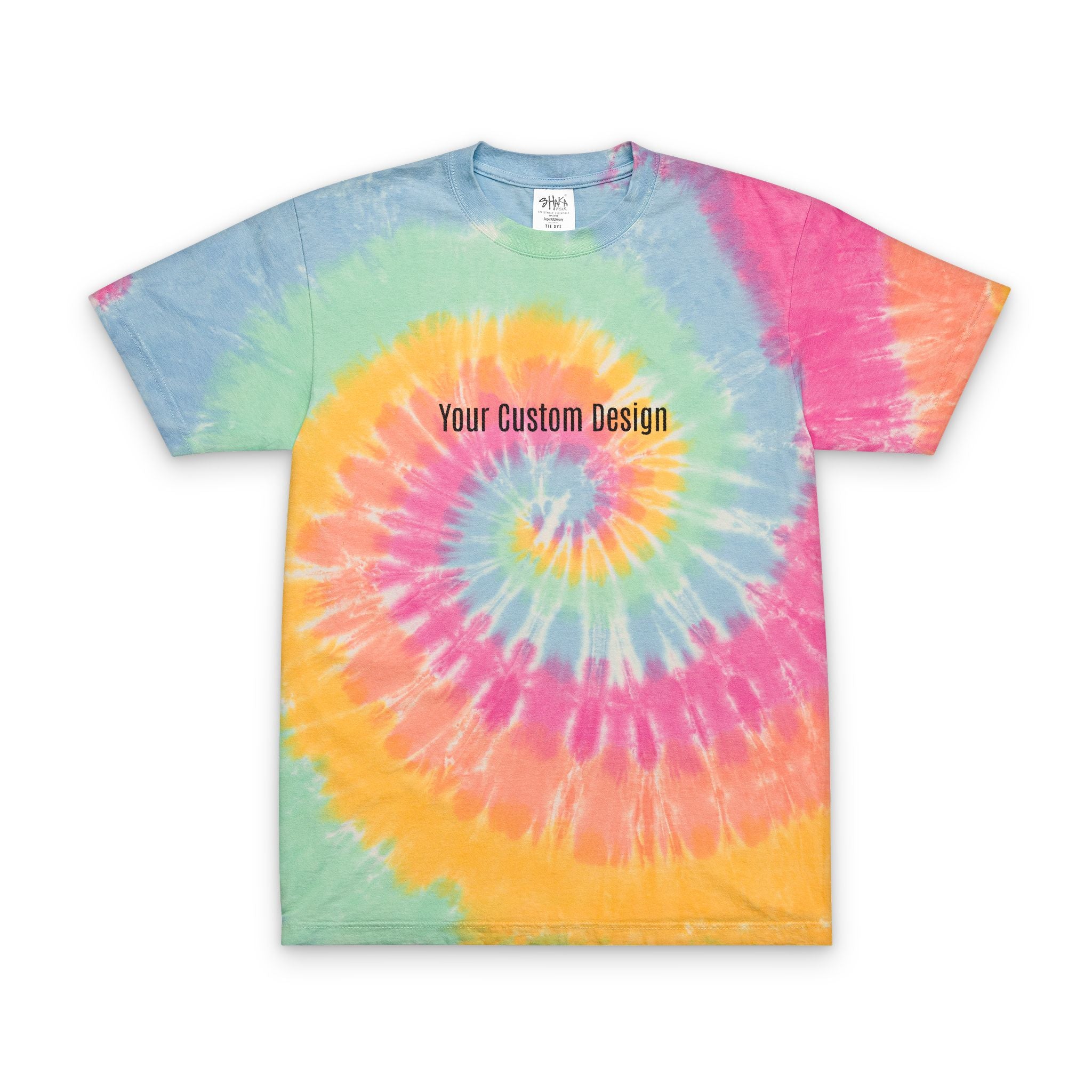 Tie-Dye Spiral Embroidered Oversized T-Shirt – Rainbow Retro Vibe