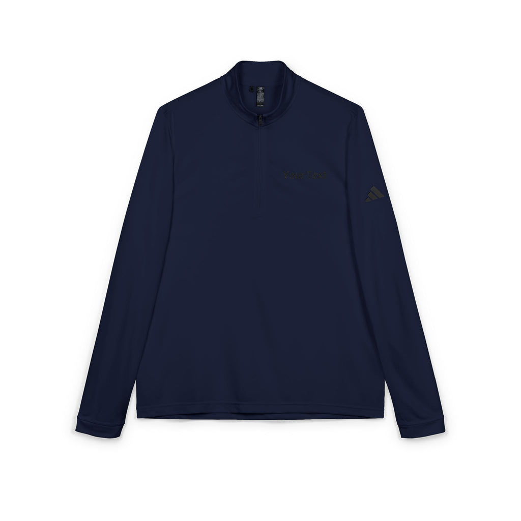 Embroidered Quarter-Zip Pullover — Custom Text Lightweight Adidas