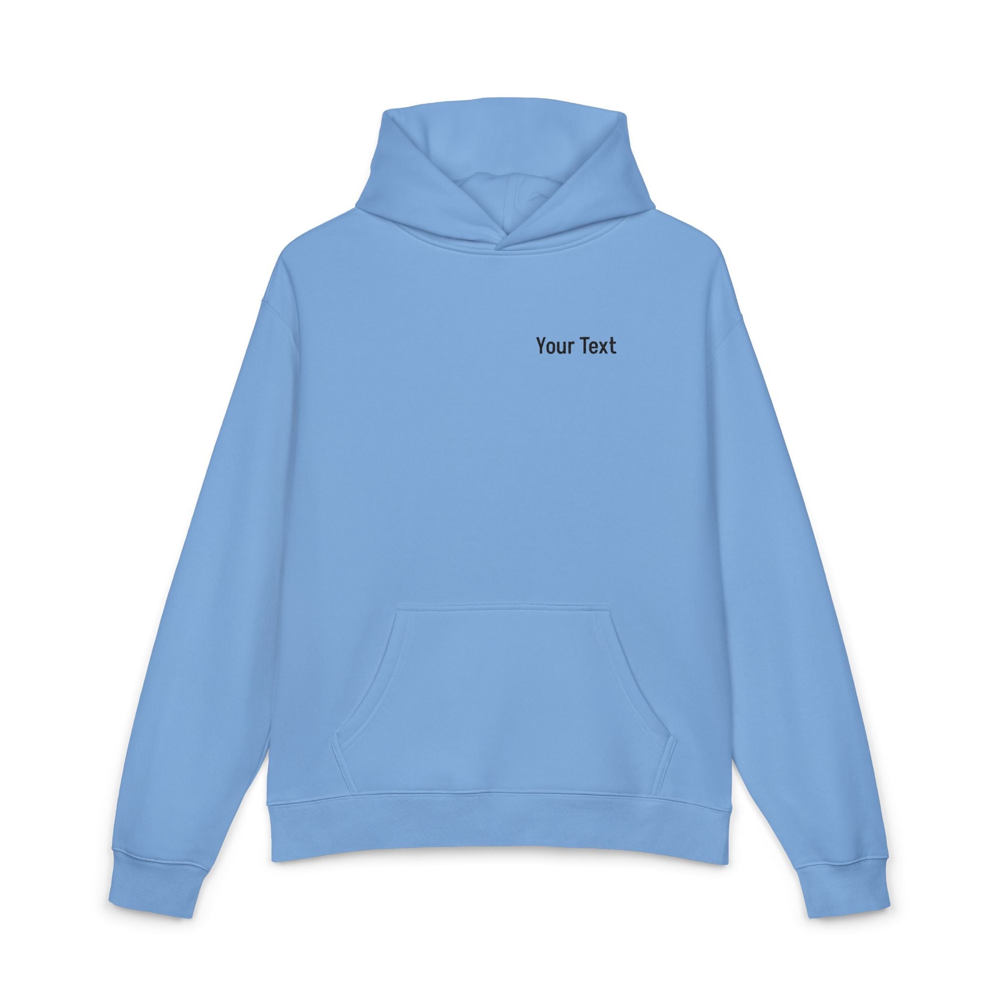 Relaxed Hoodie - Minimal Custom Text Chest Hoodie