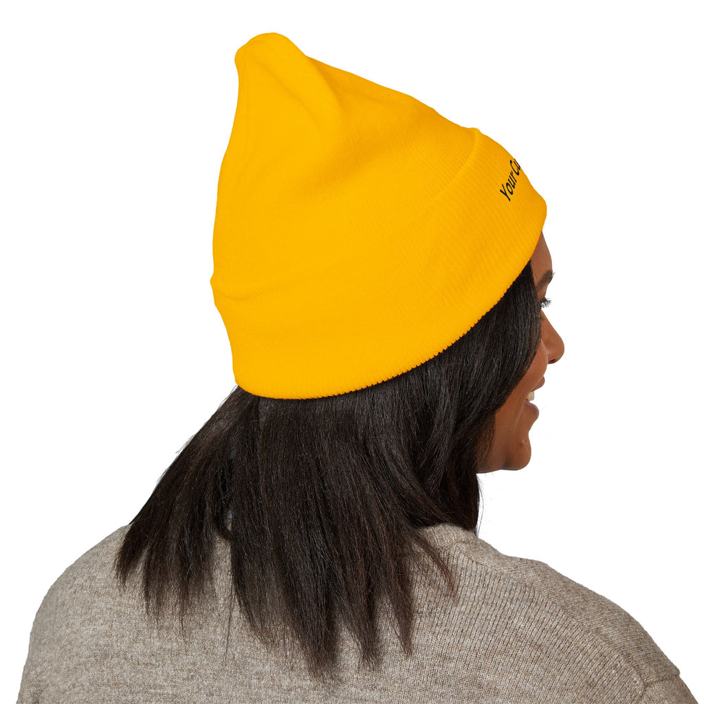 Embroidered Classic Cuffed Beanie — Custom Text Knit Hat