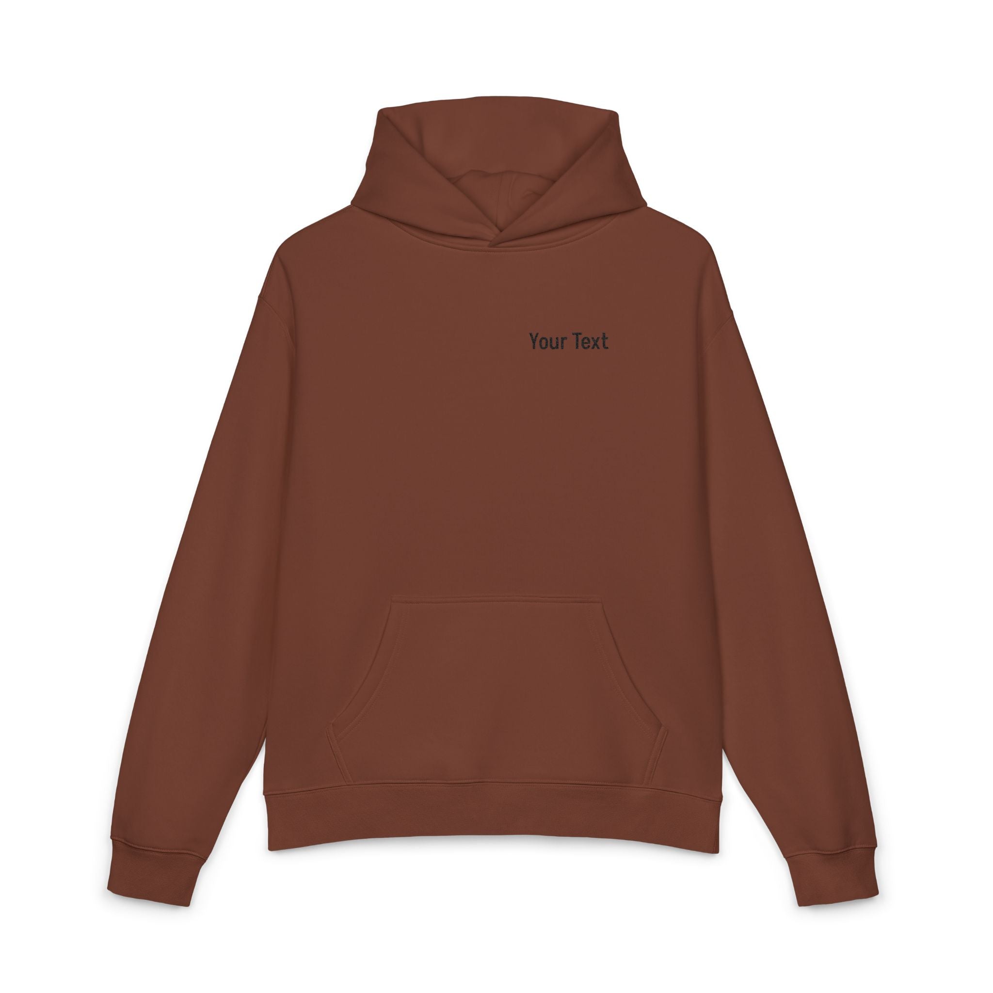 Relaxed Hoodie - Minimal Custom Text Chest Hoodie