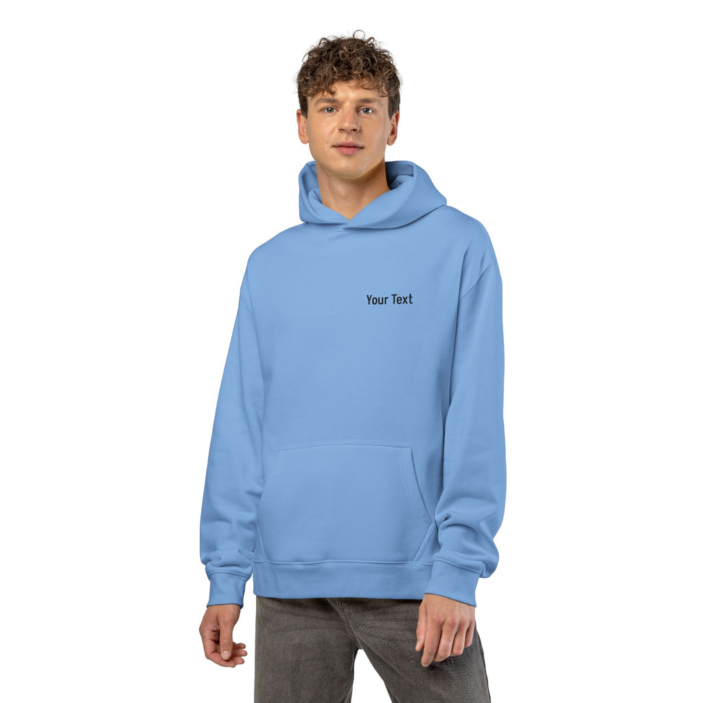 Relaxed Hoodie - Minimal Custom Text Chest Hoodie