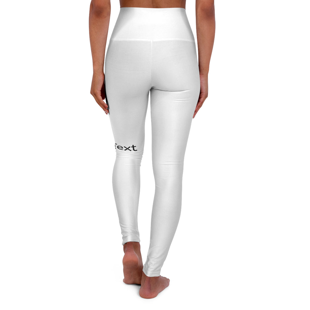 High-Waist Yoga Leggings — Custom Side Text Activewear