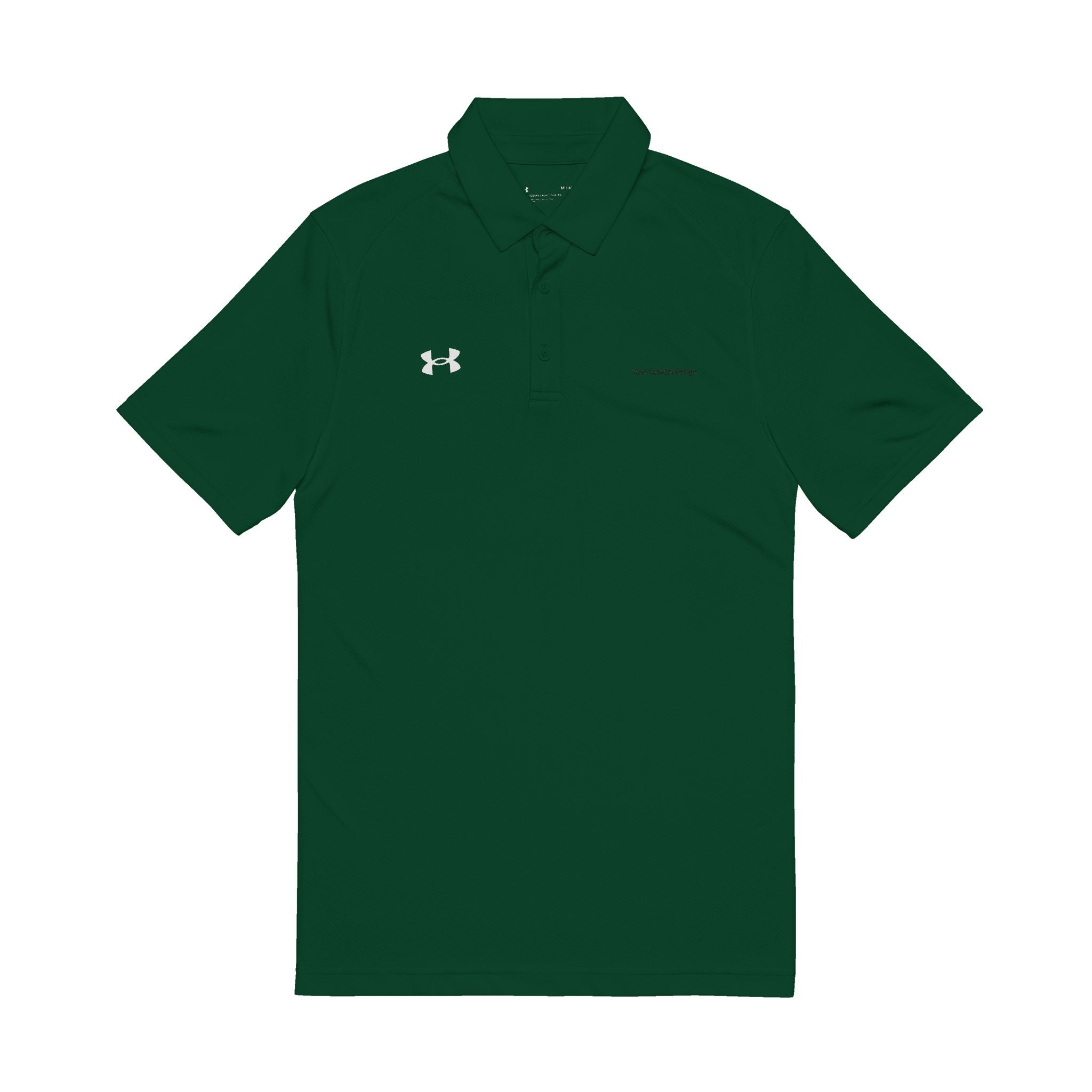 Embroidered White Men's Performance Polo — Under Armour Style
