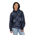 Tie-Dye Embroidered Hoodie — Black Washed Champion Style