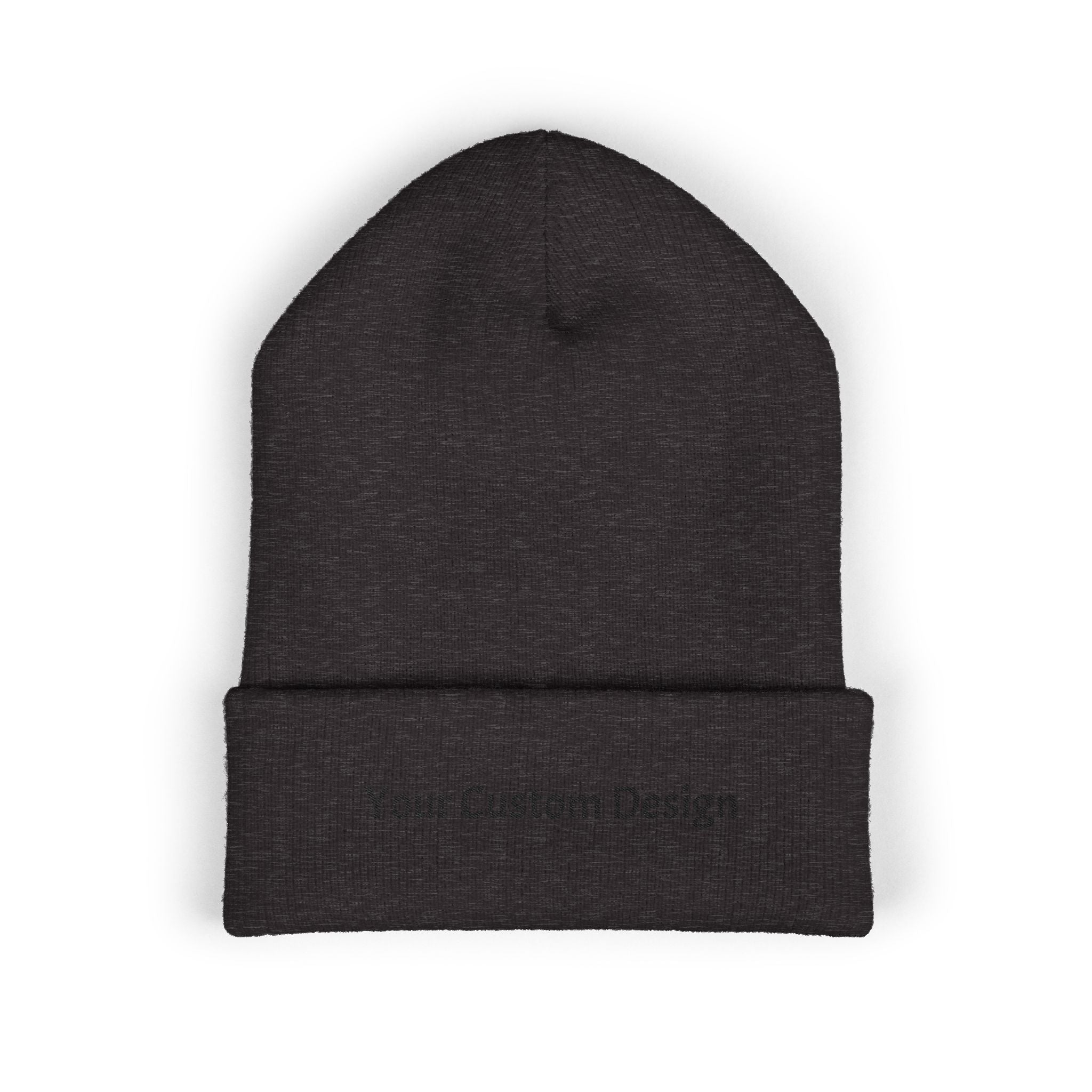 Embroidered Classic Cuffed Beanie — Custom Text Knit Hat