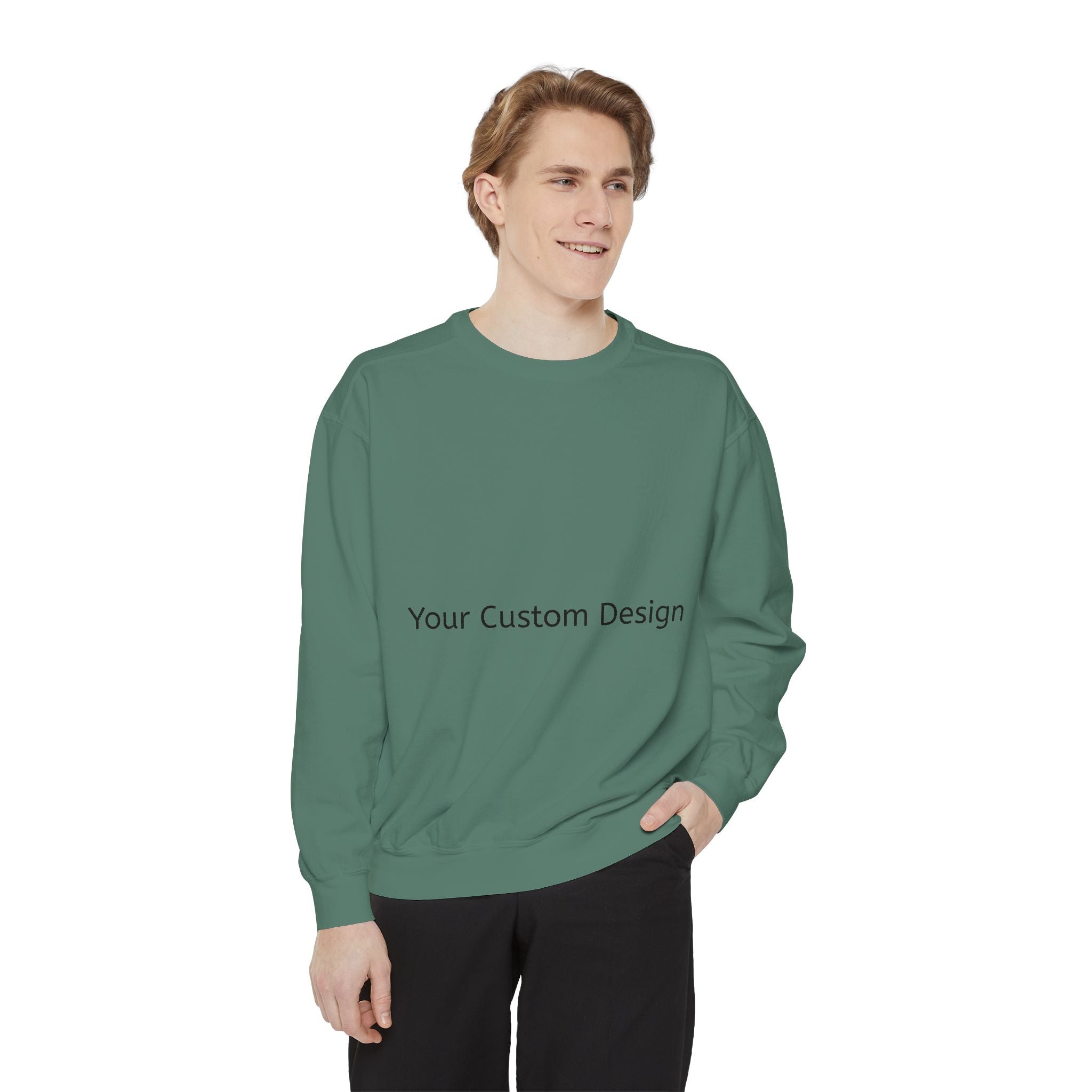Garment-Dyed Sweatshirt — Customizable Classic Crewneck
