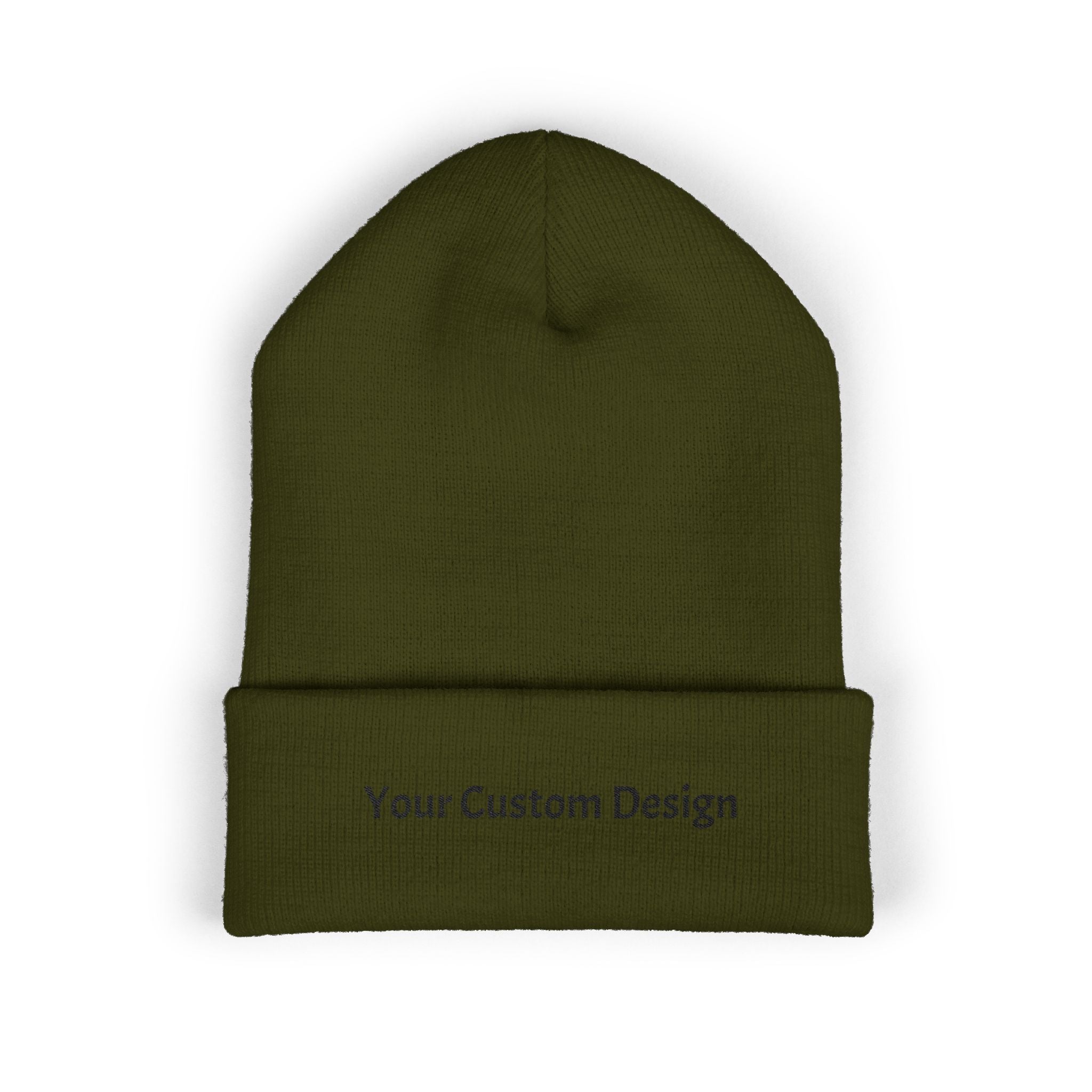 Embroidered Classic Cuffed Beanie — Custom Text Knit Hat