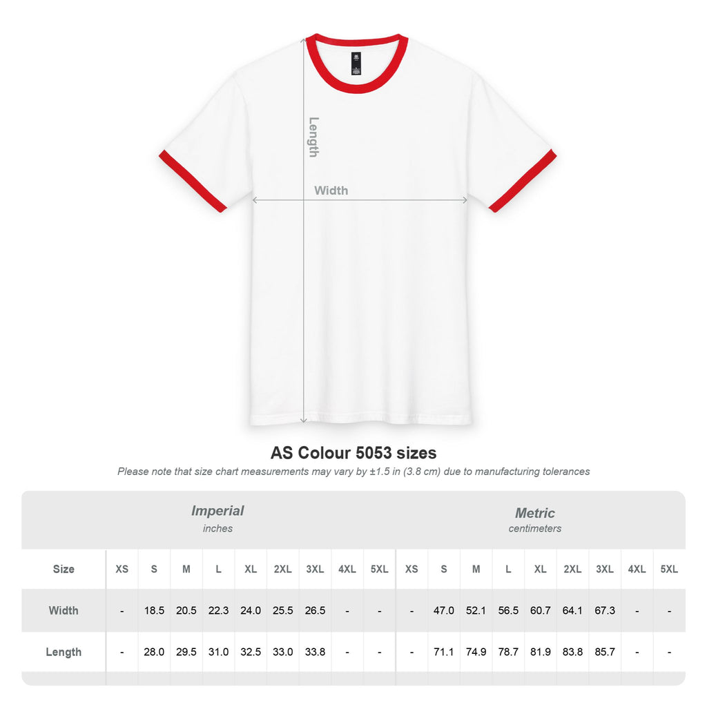 Retro Red-Trim Ringer Tee – Custom Graphic Men’s T-Shirt