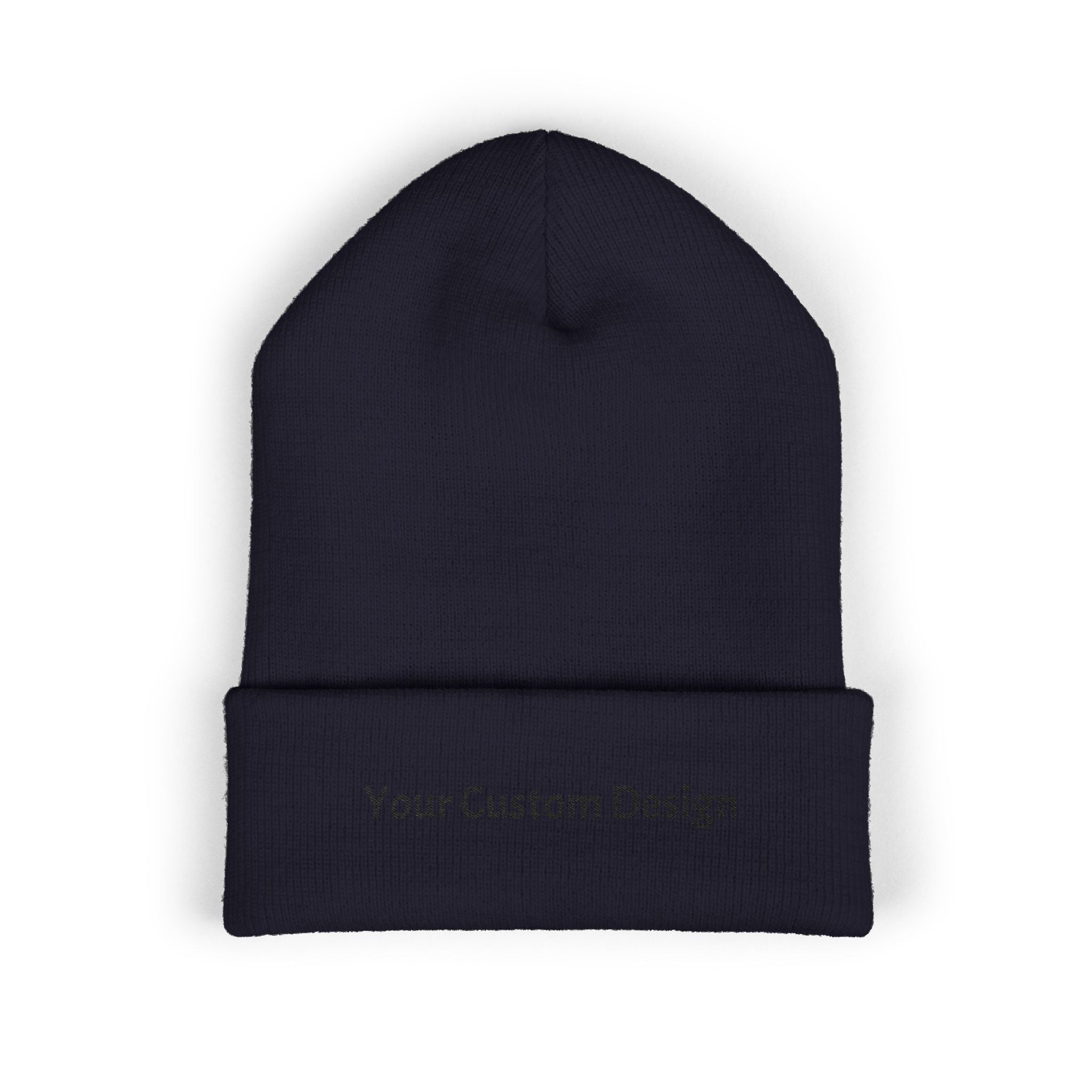 Embroidered Classic Cuffed Beanie — Custom Text Knit Hat