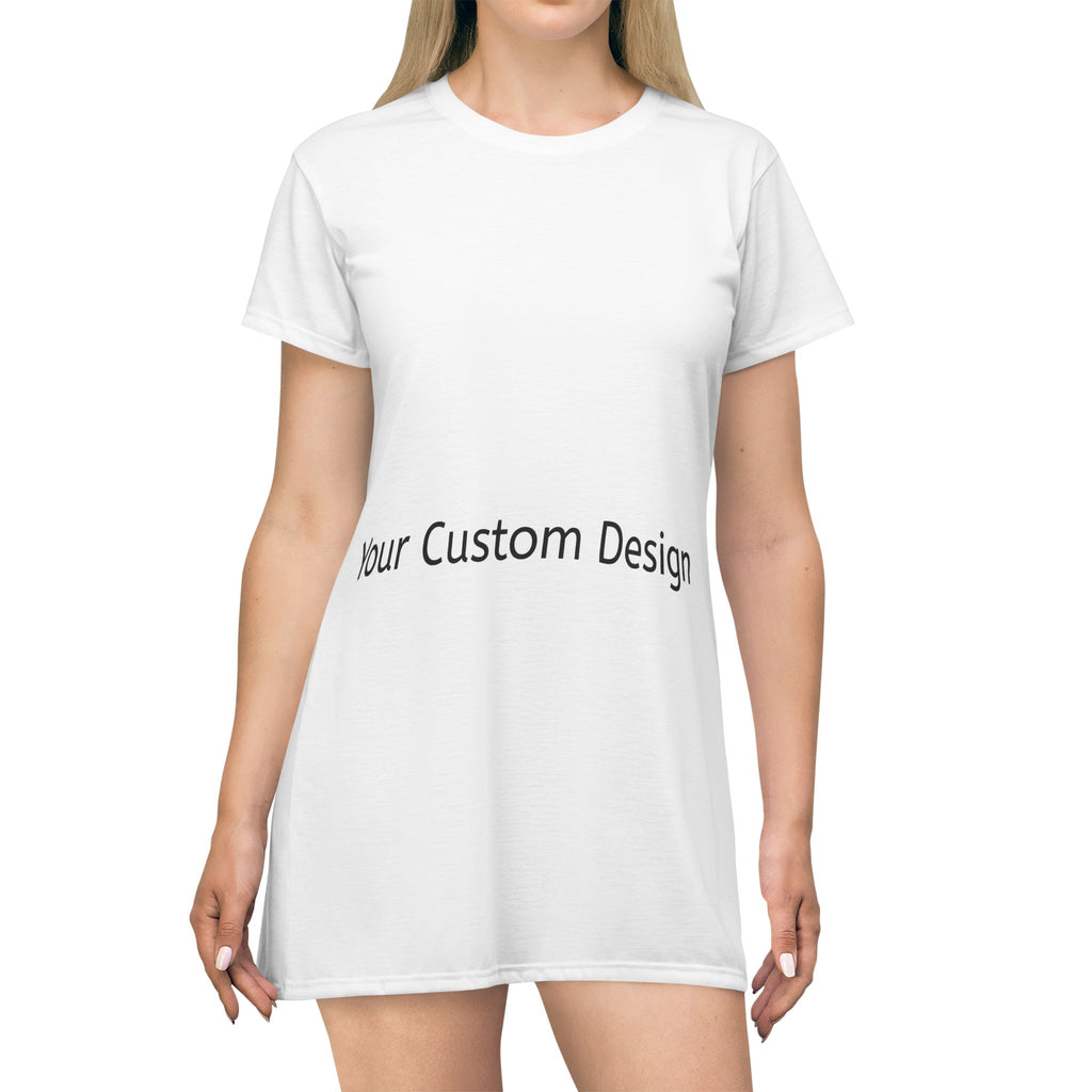 Women's Custom All-Over Print T-Shirt Dress — Personalized Graphic Dress