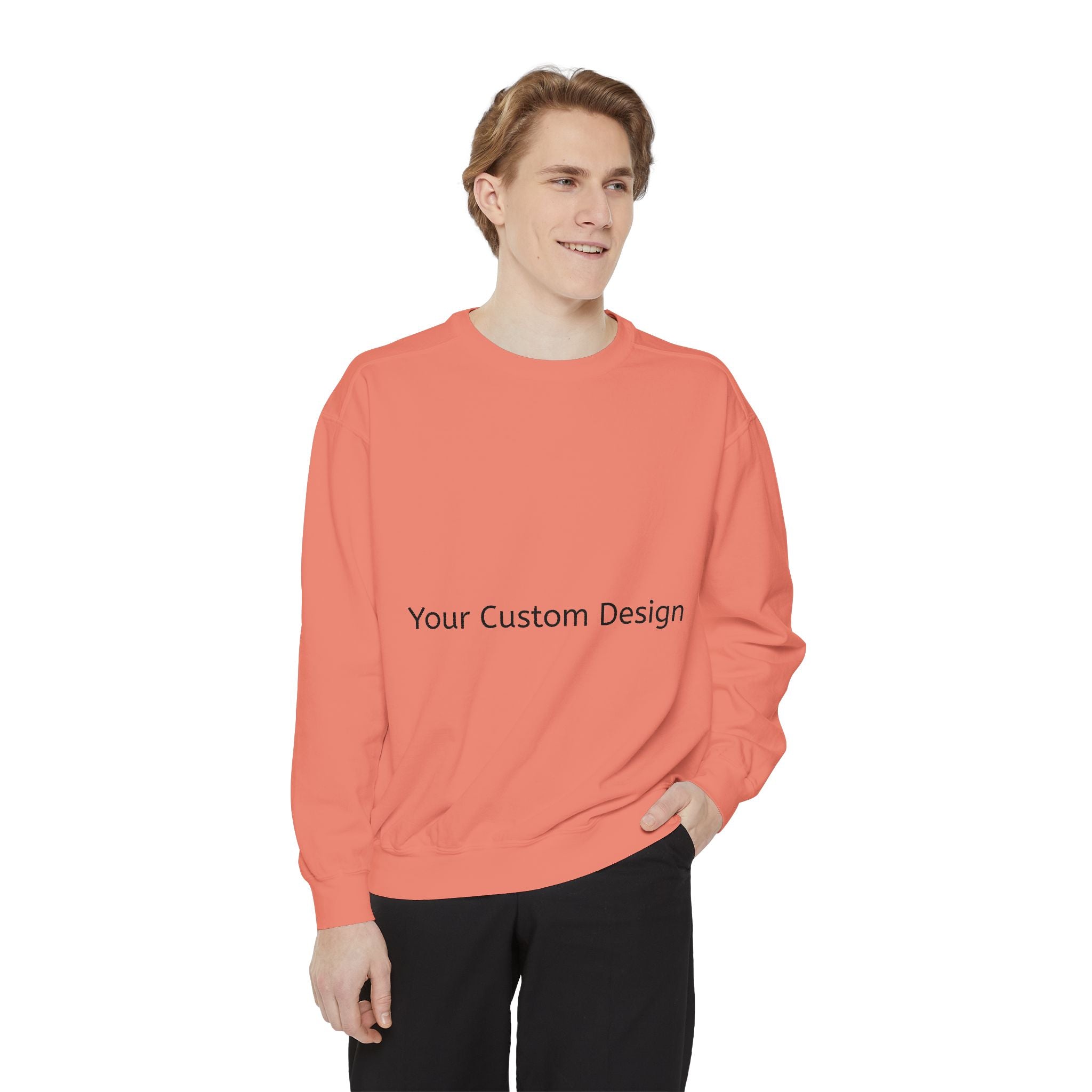 Garment-Dyed Sweatshirt — Customizable Classic Crewneck