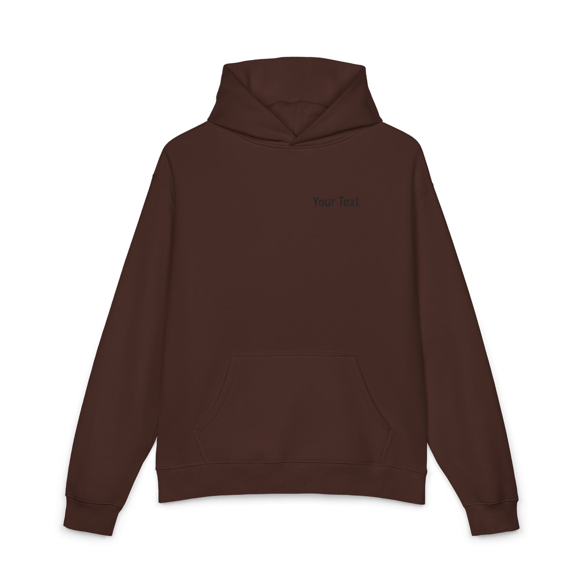 Relaxed Hoodie - Minimal Custom Text Chest Hoodie