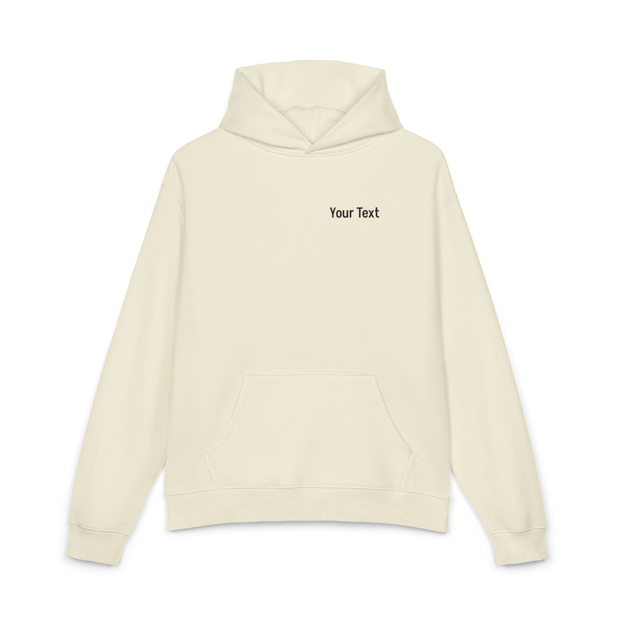 Relaxed Hoodie - Minimal Custom Text Chest Hoodie