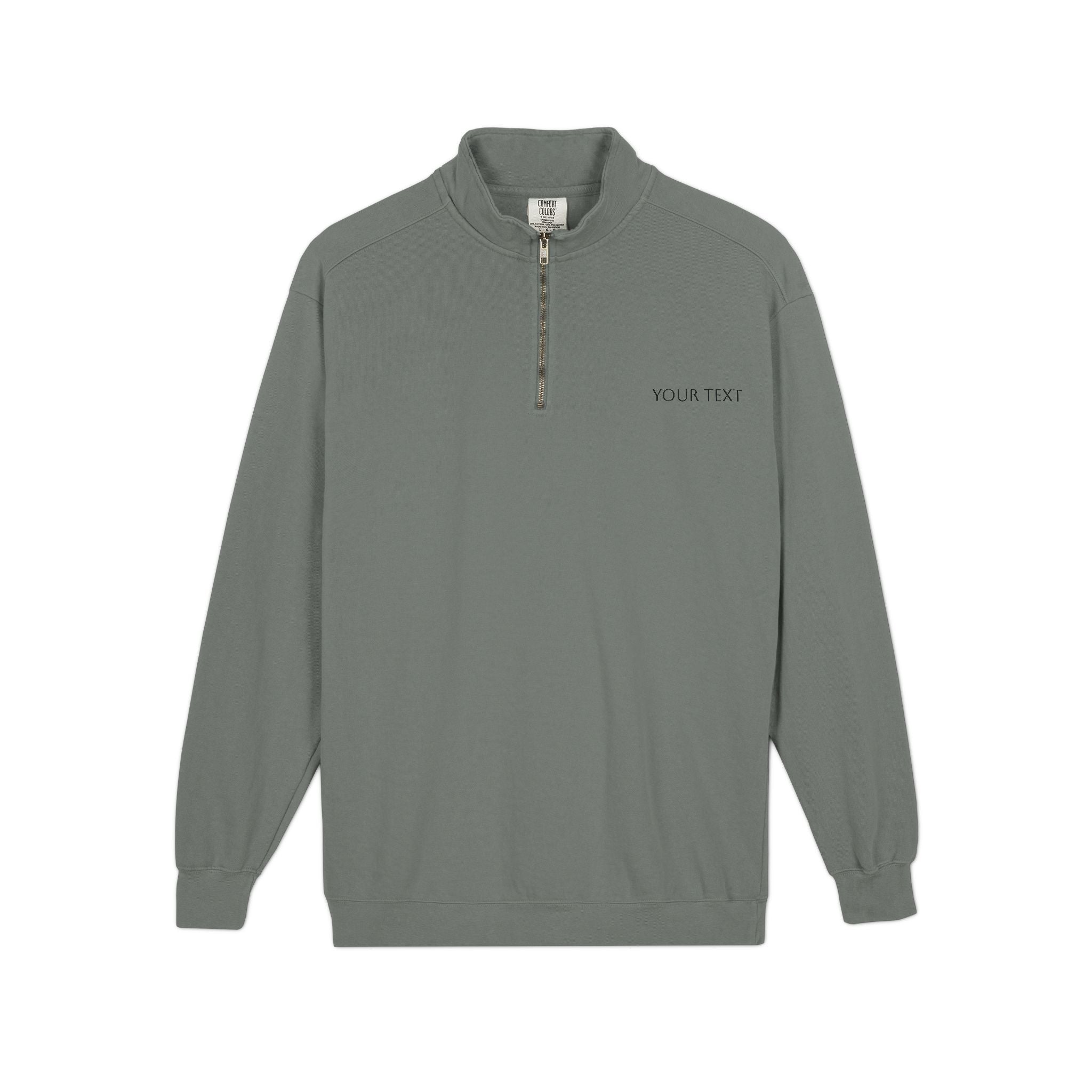Quarter-Zip Sweatshirt – Minimalist Gray Casual Pullover