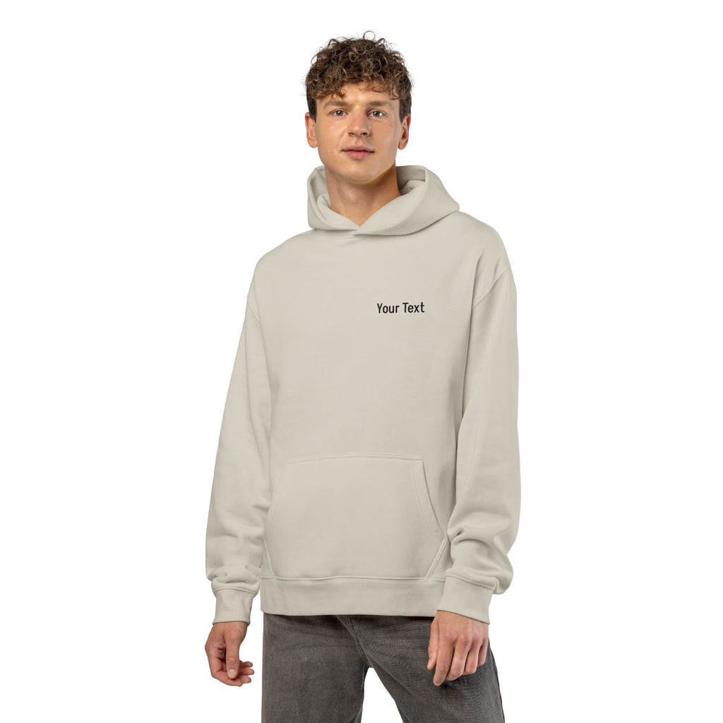 Relaxed Hoodie - Minimal Custom Text Chest Hoodie