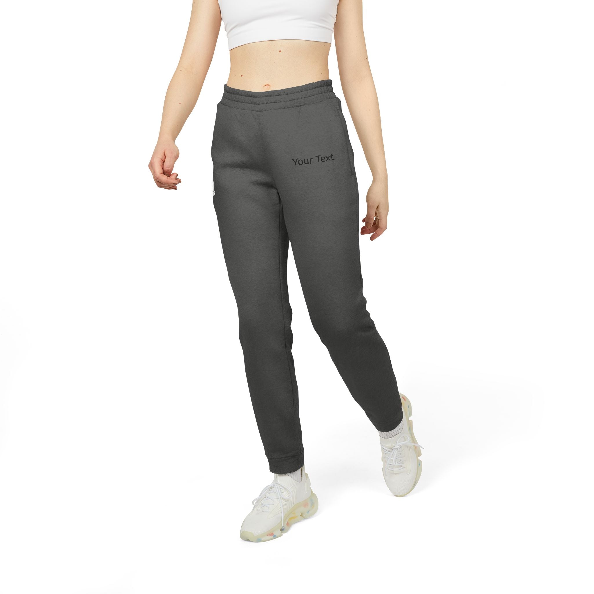 Adidas Fleece Joggers — Customizable Gray Athletic Sweatpants