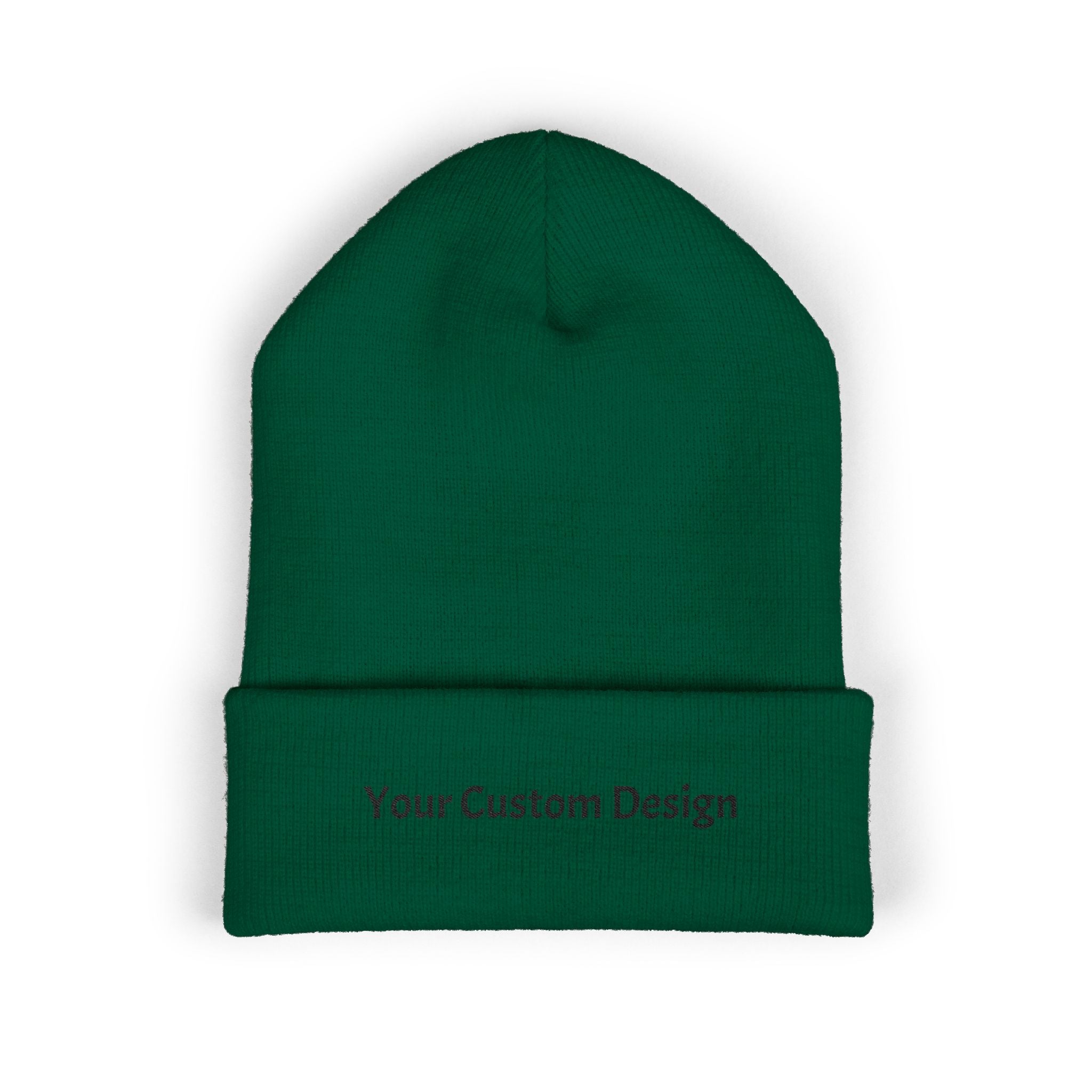 Embroidered Classic Cuffed Beanie — Custom Text Knit Hat