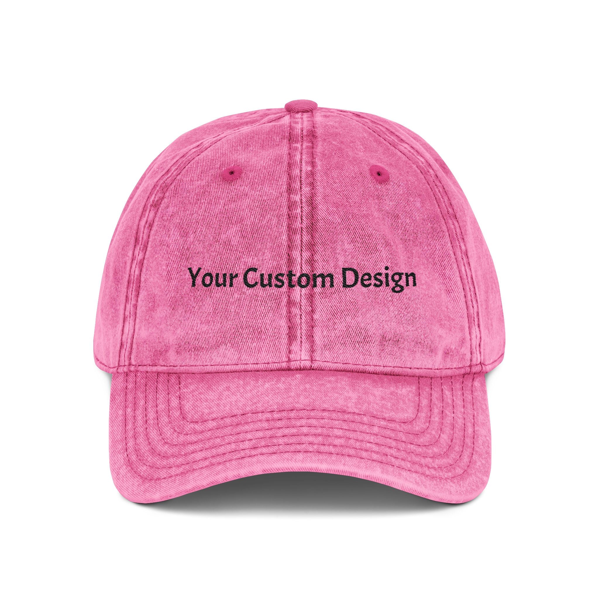 Vintage Embroidered Cap - Custom Text Baseball Hat