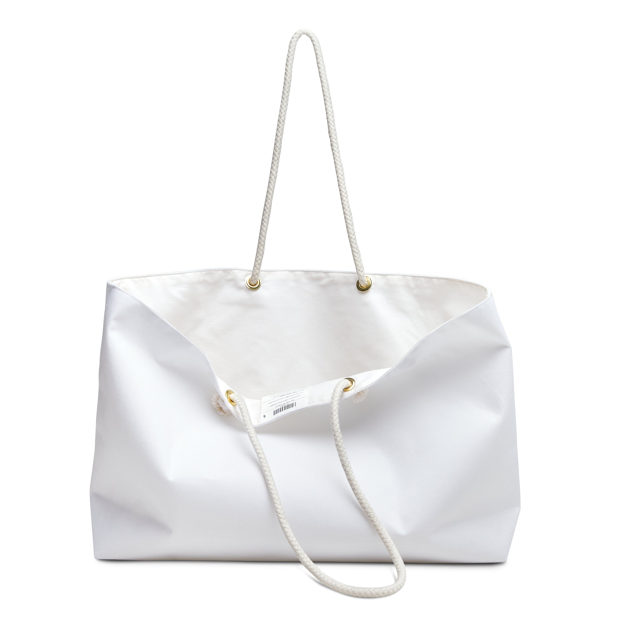 Classic White Weekender Bag – Large Canvas Travel Tote